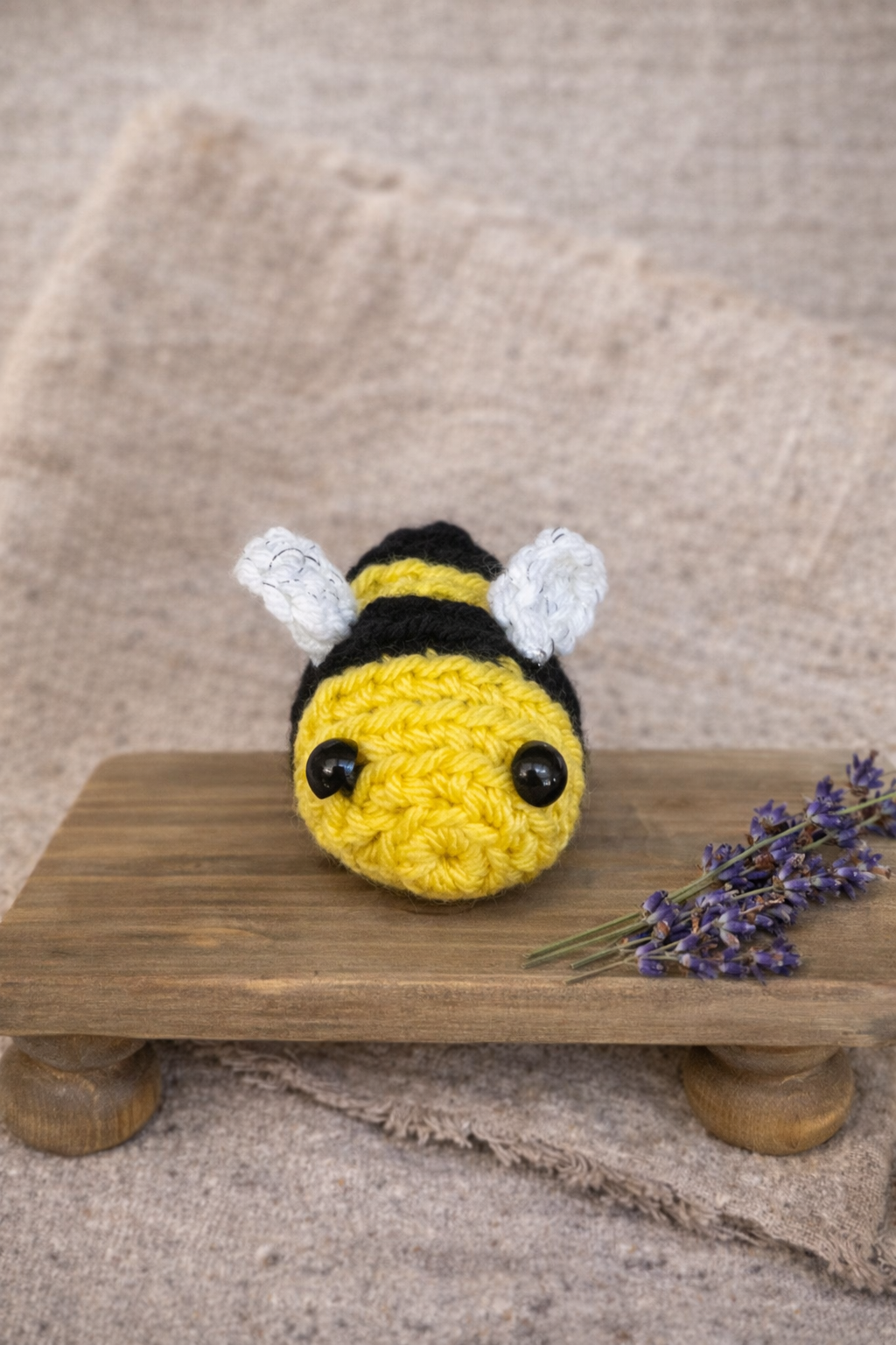 Crocheted Bee Lavender Sachet