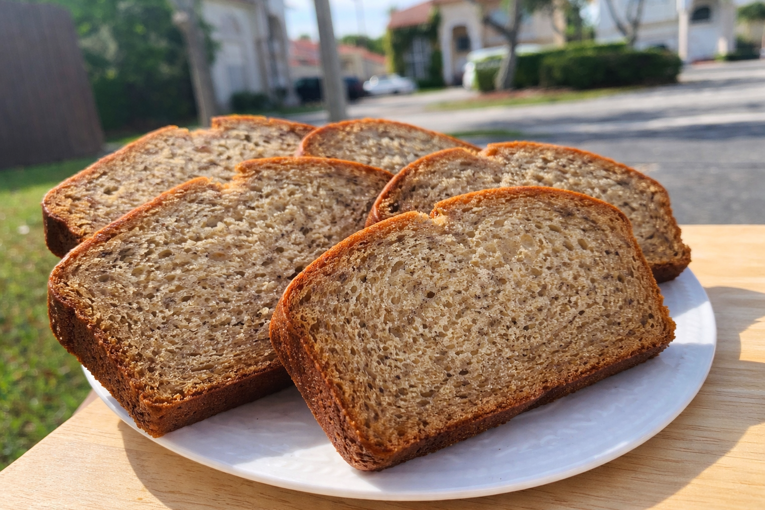 Protein Plain Banana Bread Slice