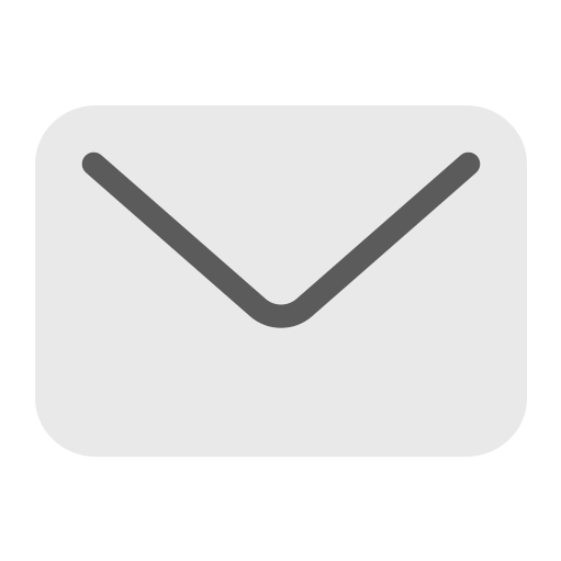Gray inbox icon on a white background.