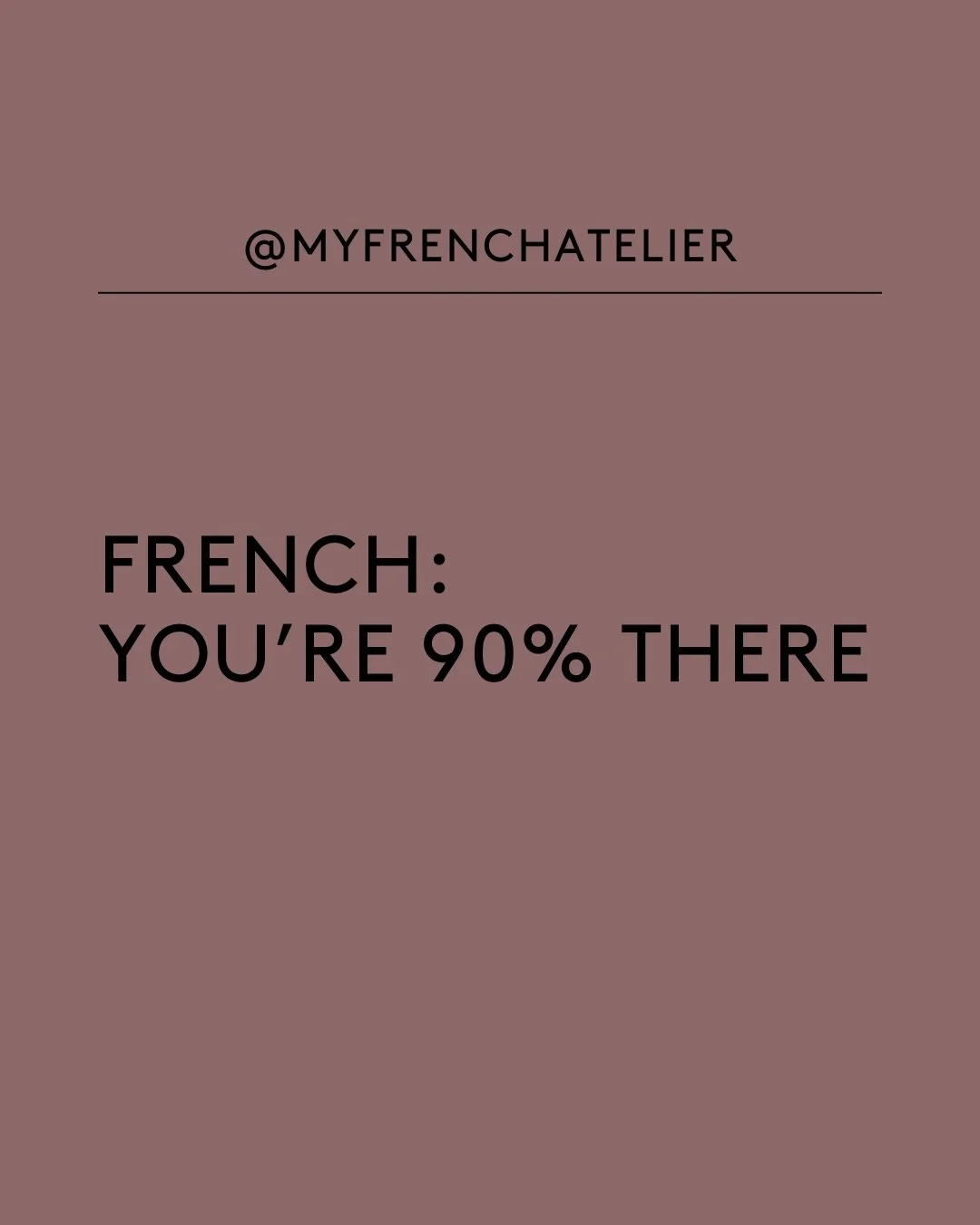 🇫🇷oui . If you&rsquo;re intermediate and ambitious, you don&rsquo;t need more vocabulary.
You need micro-adjustments.

I fix that 10%. Et voil&agrave;

🔗 Coaching + Substack in bio.

👌🏼Save this before your next French dinner.