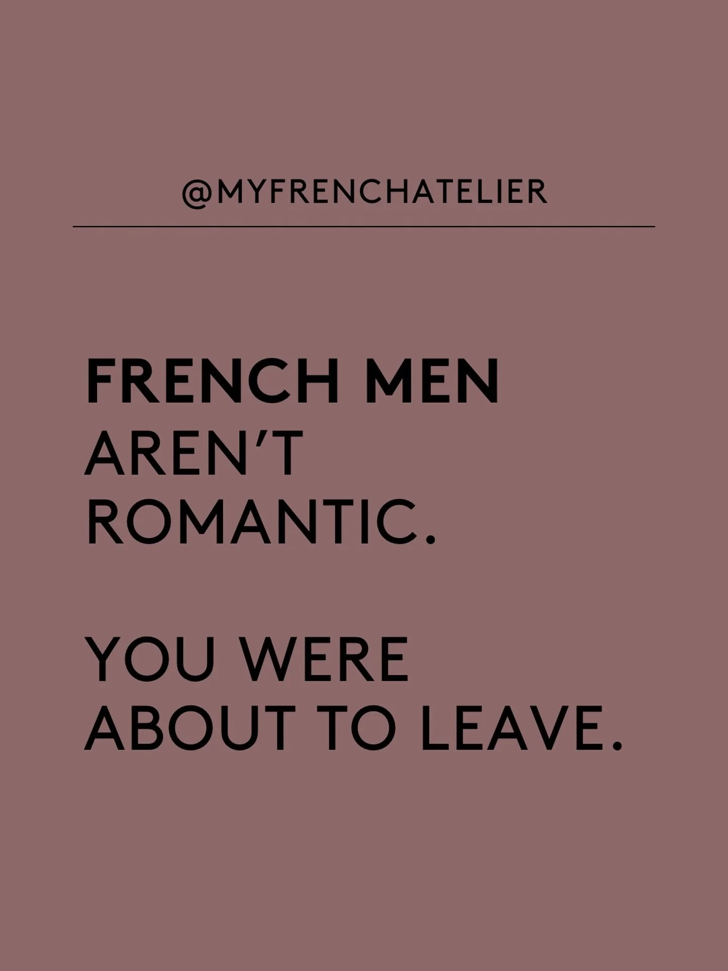🇫🇷Oui.
They try harder when it&rsquo;s not serious 

1 coaching spot left this month. DM &ldquo;coaching&rdquo;.

French | French boyfriend | Paris