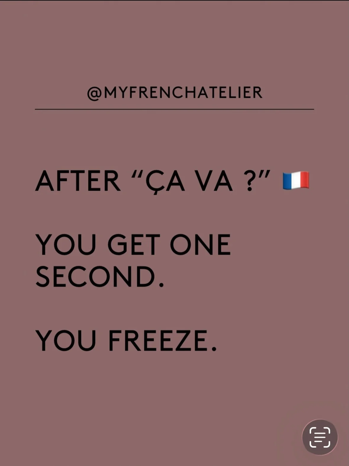 🇫🇷oui . You had one second.
You still froze.

DM &ldquo;coaching&rdquo;

#french #frenchlanguage