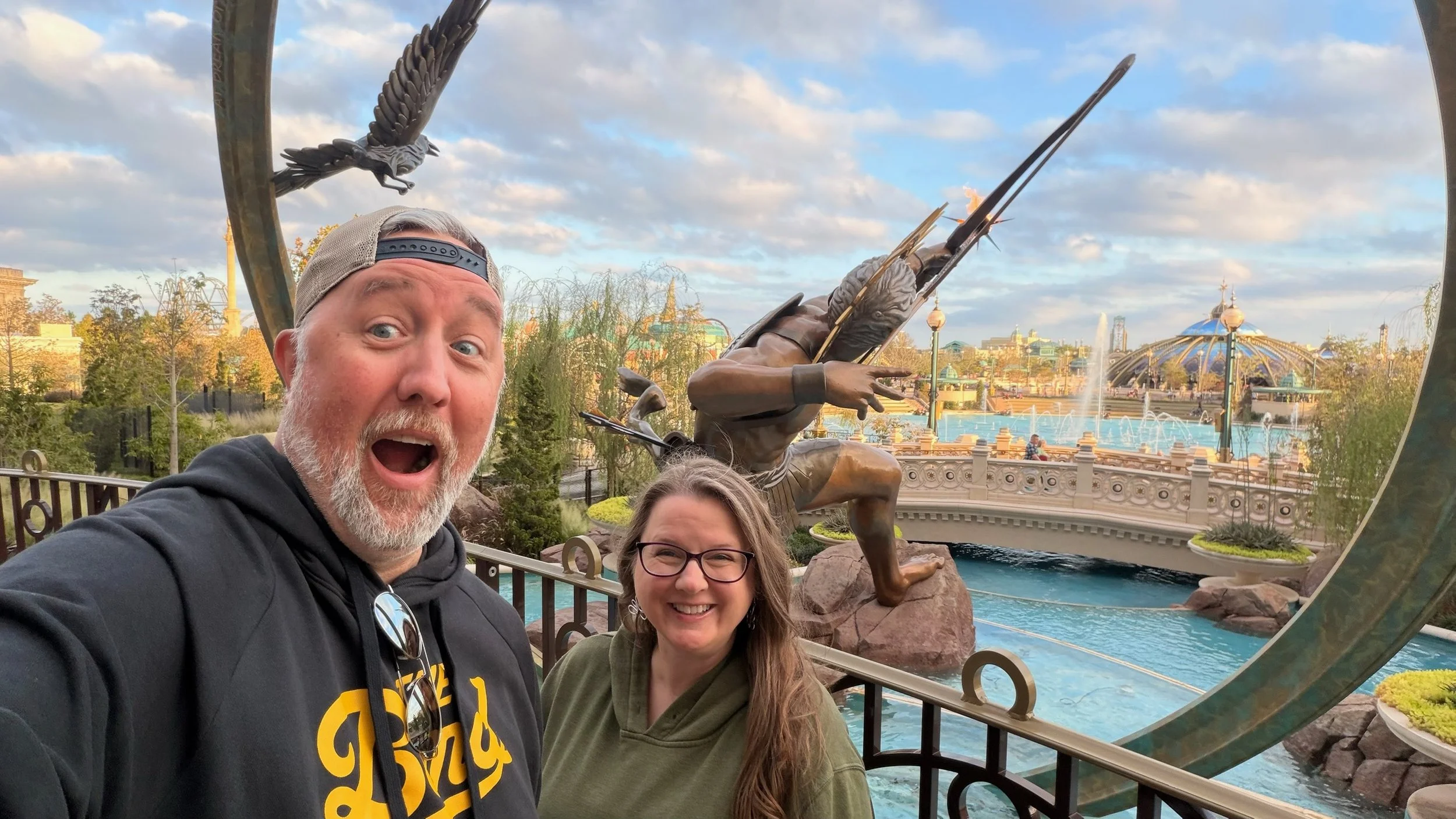 View of Epic Universe from Helios Grand Hotel