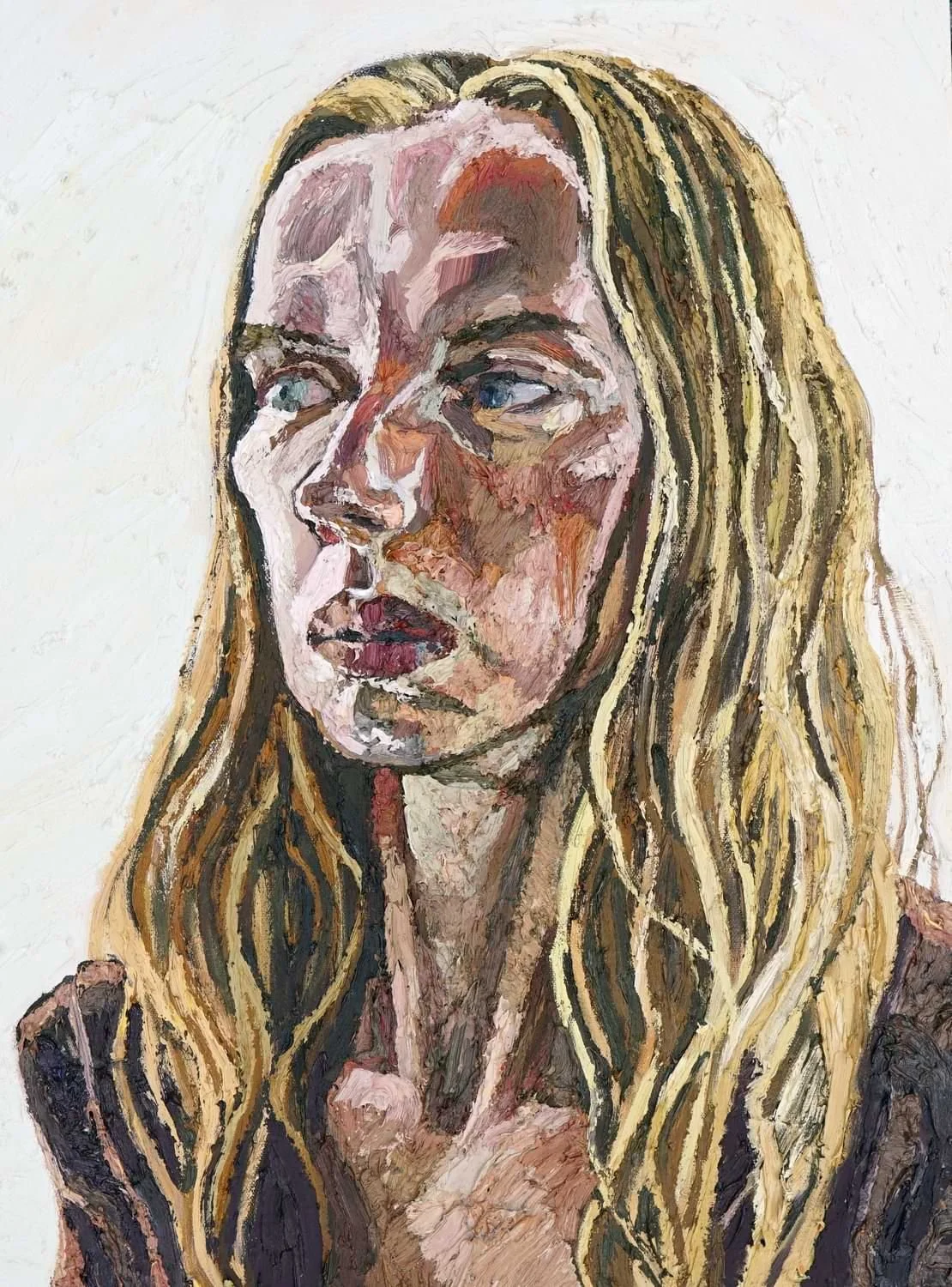 "Girl Looking" 2023, oil on canvas, 18x24