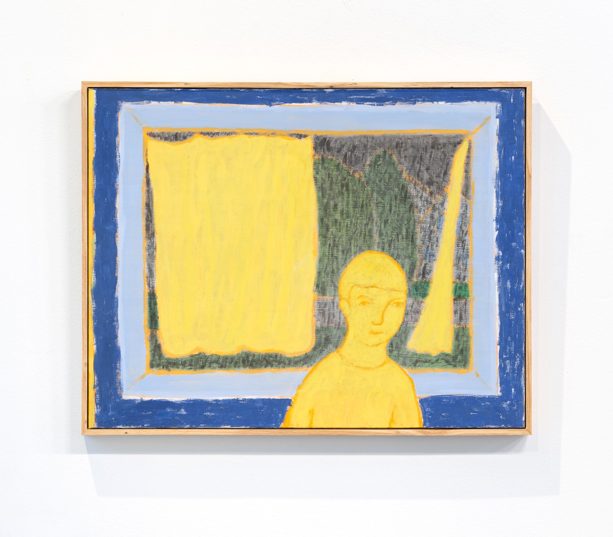 

King Tide, 2023 / casein tempera on panel in handmade frame / 14” x 18”