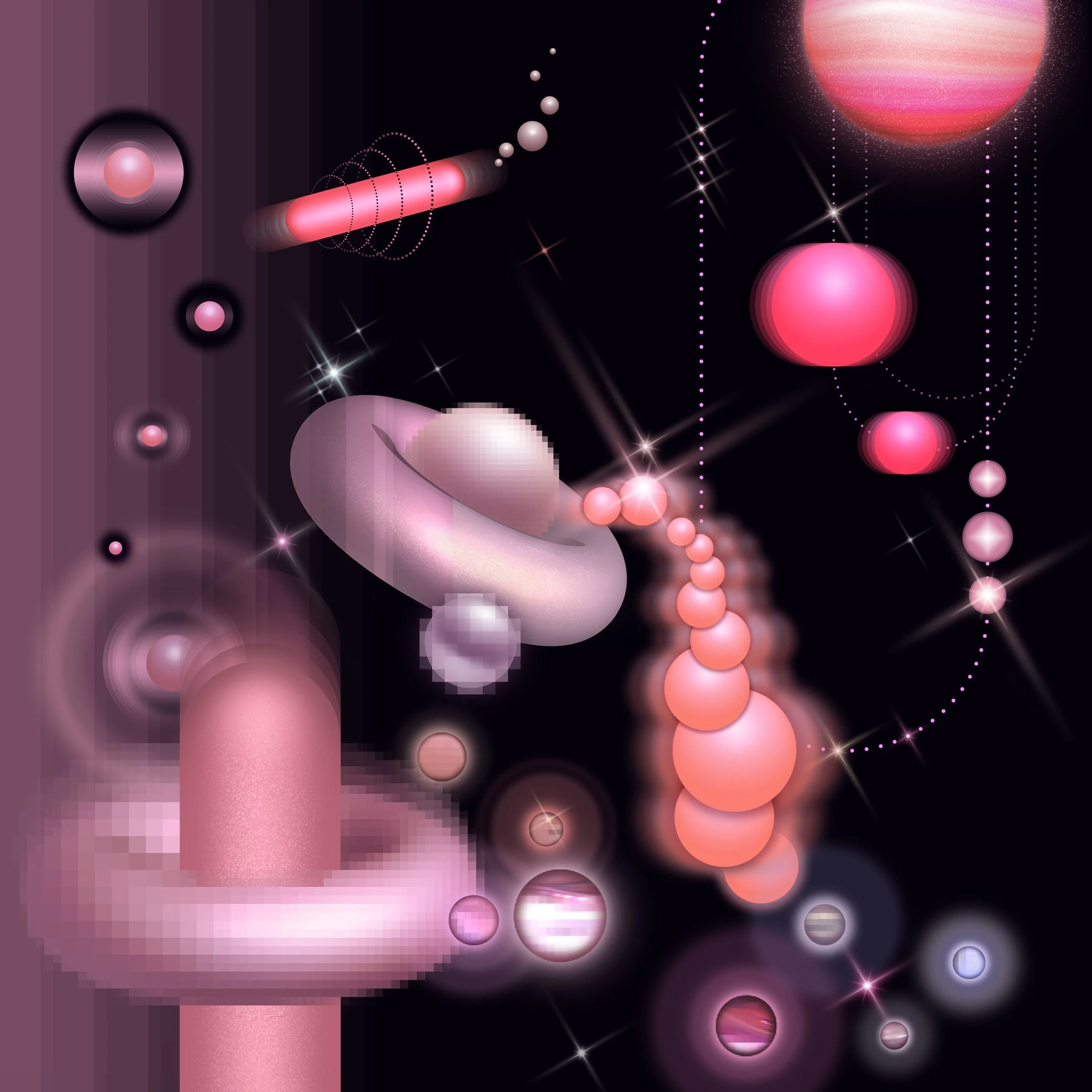 Seeing God, 2024 / digital media on hot press paper / 35" x 35"