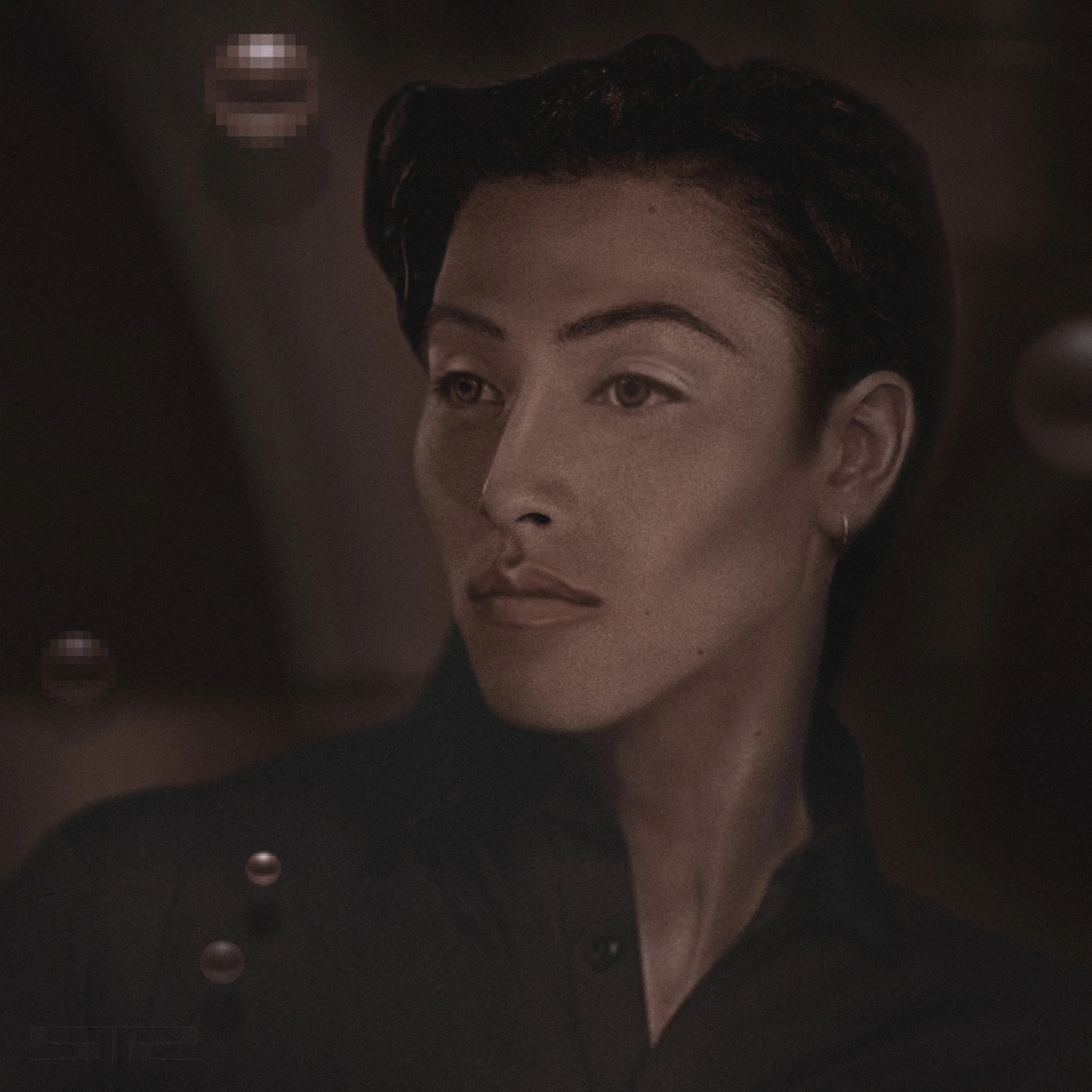 Mario, 2024 / photographic + digital media on hot press paper / 20" x 20"