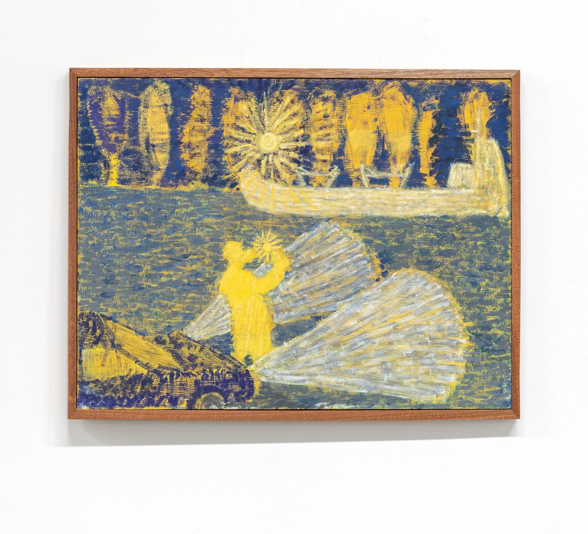 New light, 2023 / casein tempera on panel in handmade frame / 12" x 16"