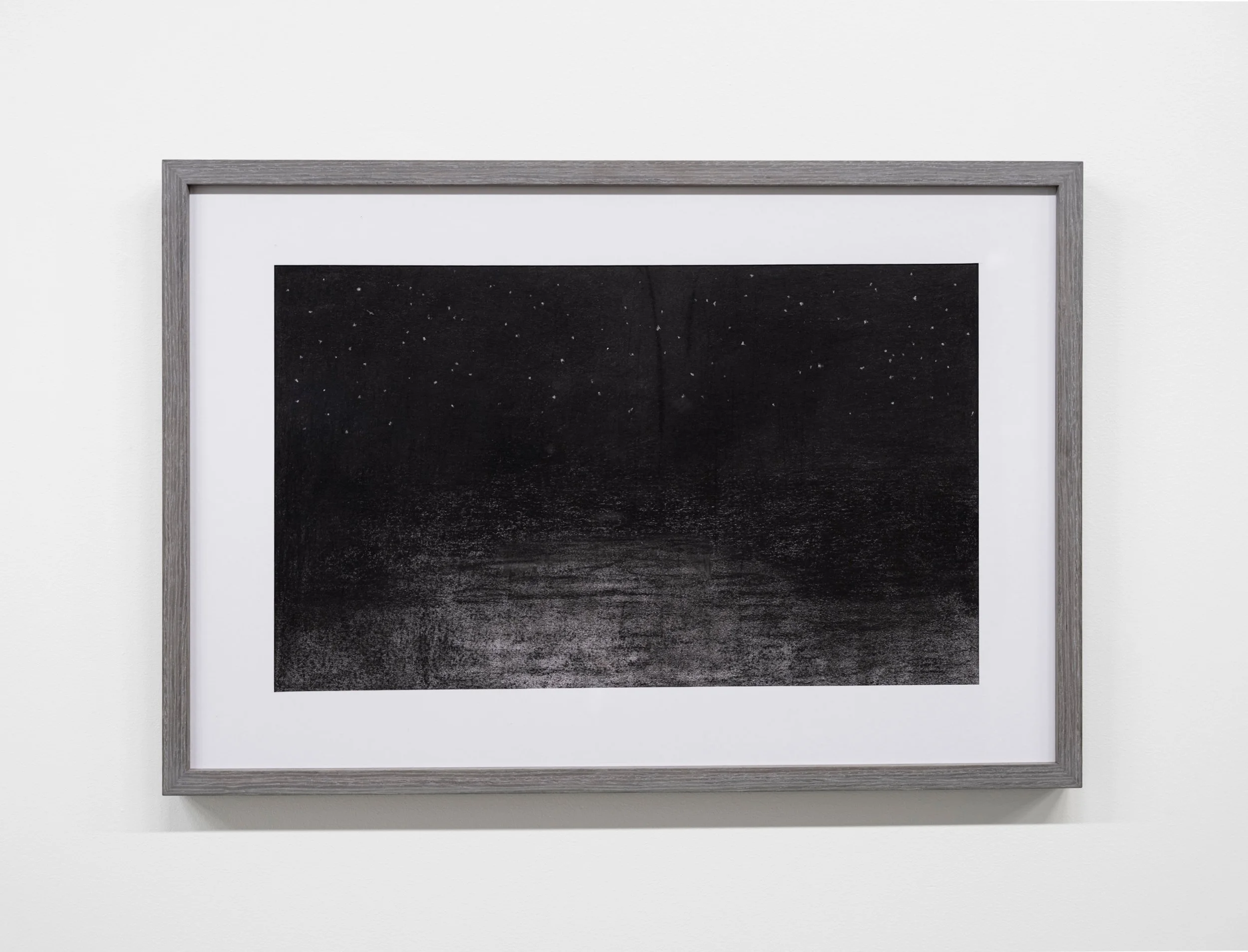 Ruth Meijer / late arrival, 2025 / charcoal on paper / 20" x 29"