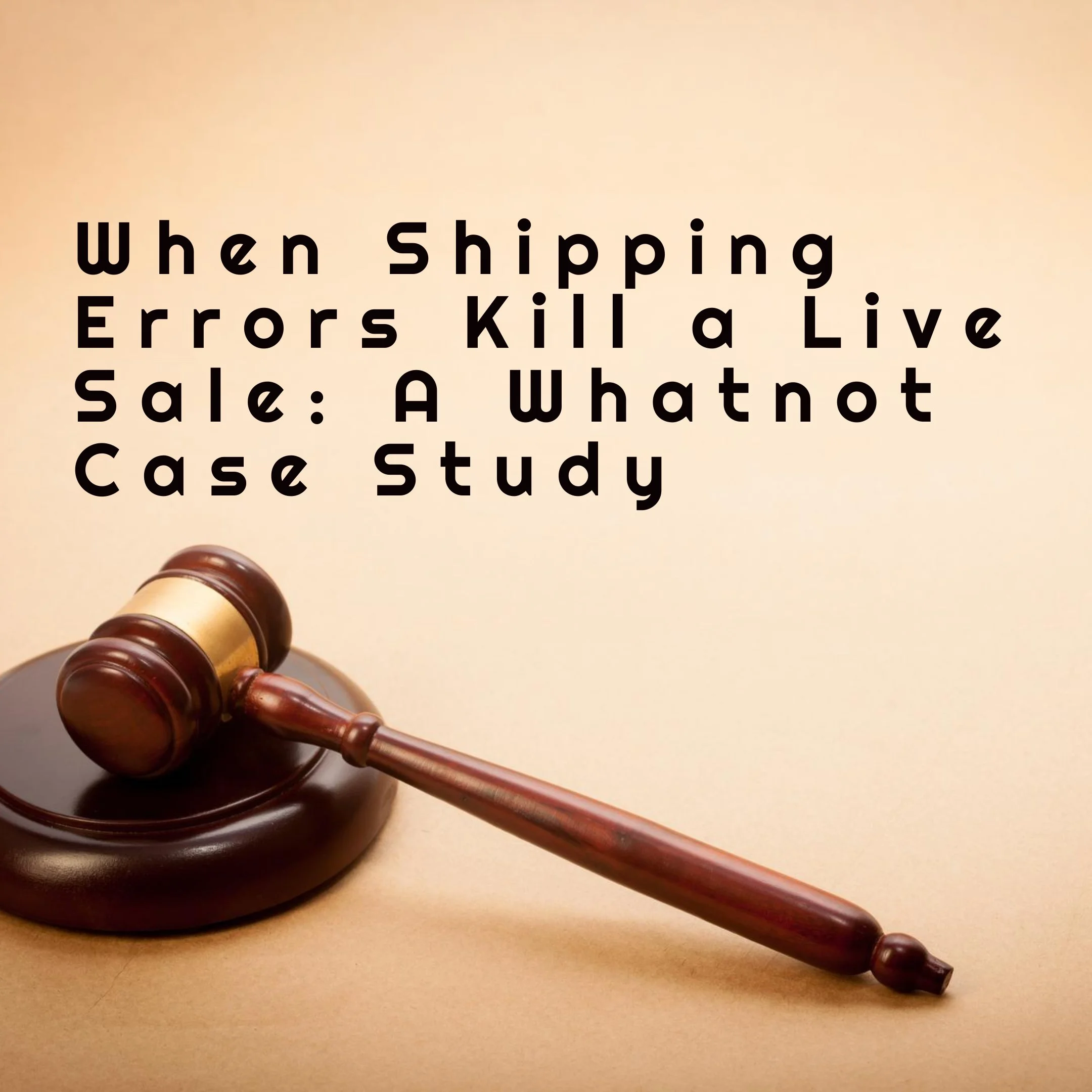 When Shipping Errors Kill a Live Sale: A Whatnot Case Study