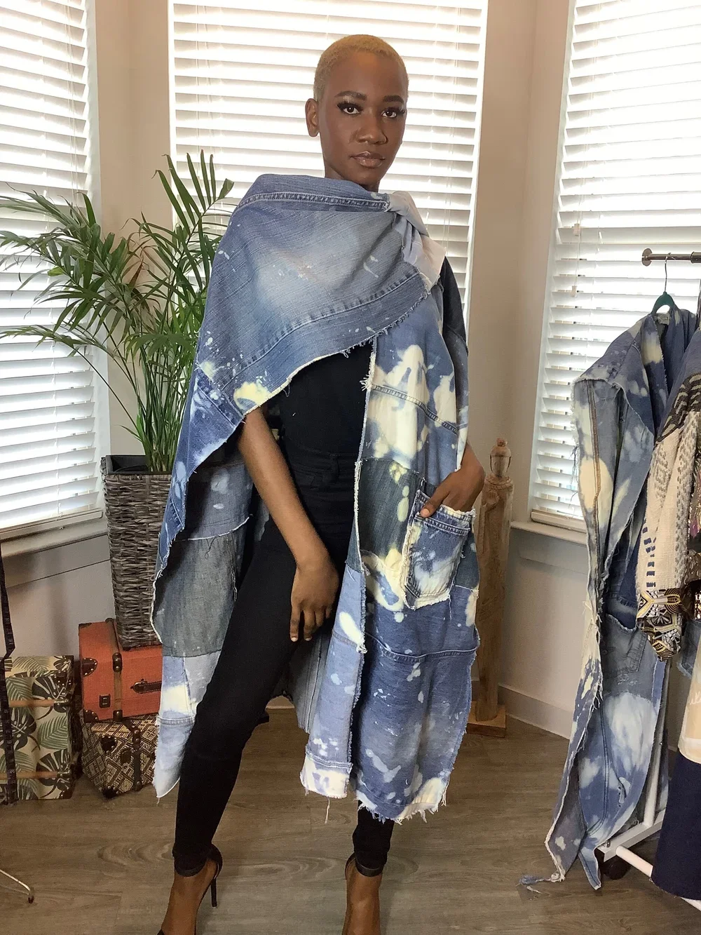 Raw Edge Flying Cape