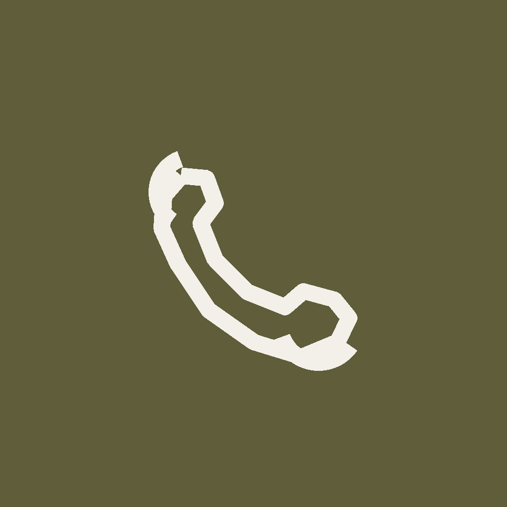 Icon of a telephone handset on a green background.