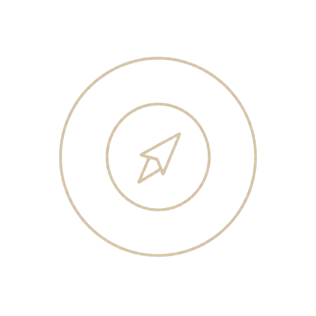 North Theory | A minimalist icon of a target with a directional arrow in the center.
