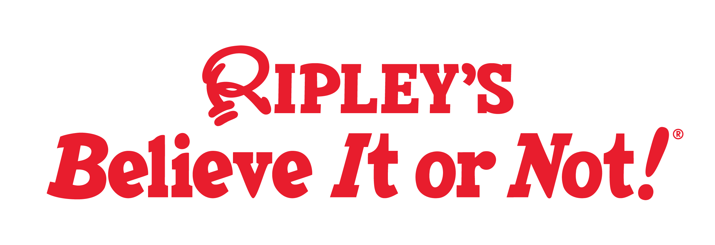 Ripley's Believe It or Not! logo with black background and red text.