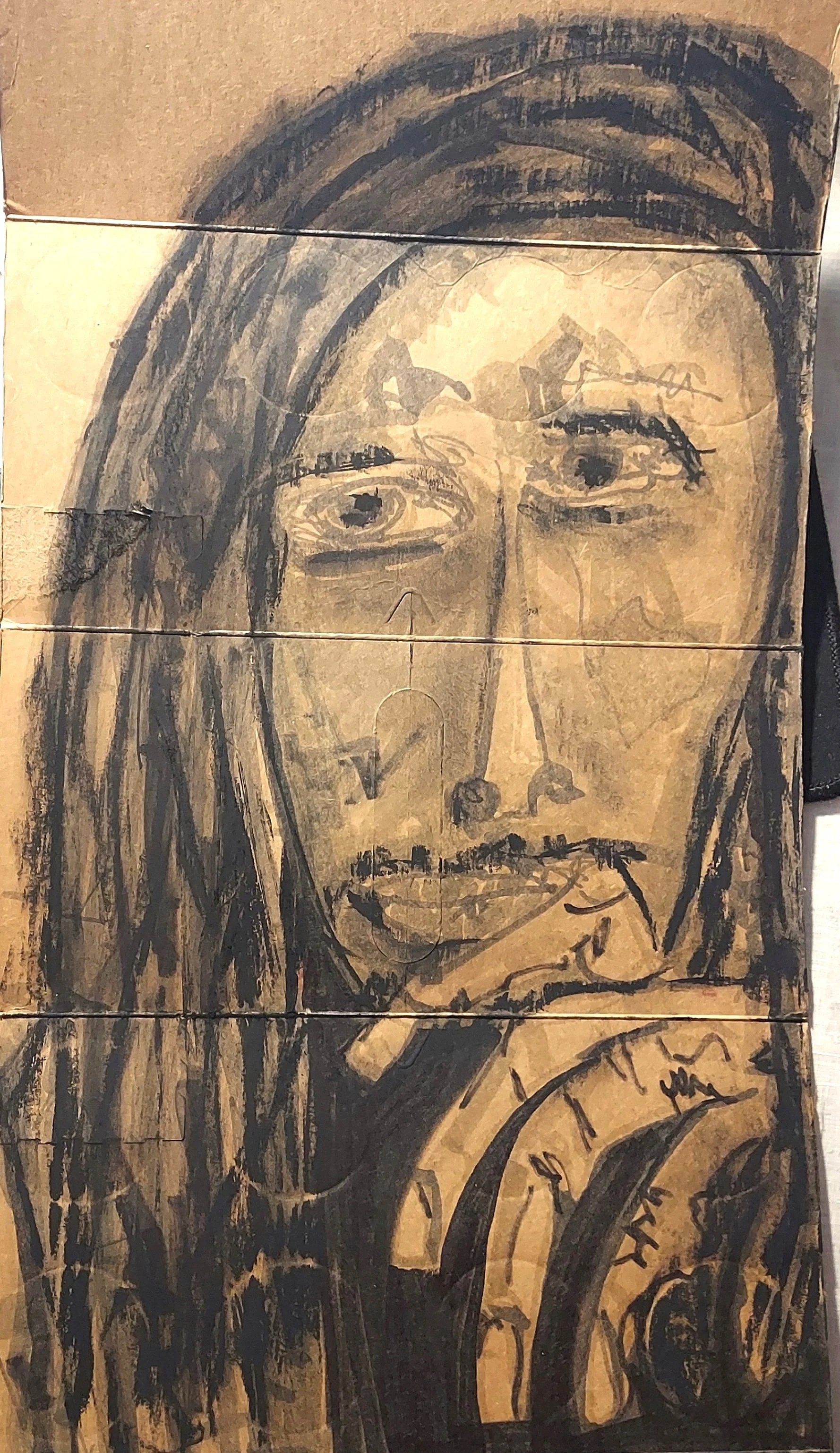 SEATED FIGURE, HAND TO MOUTH — figure paused mid-gesture, testing posture and restraint