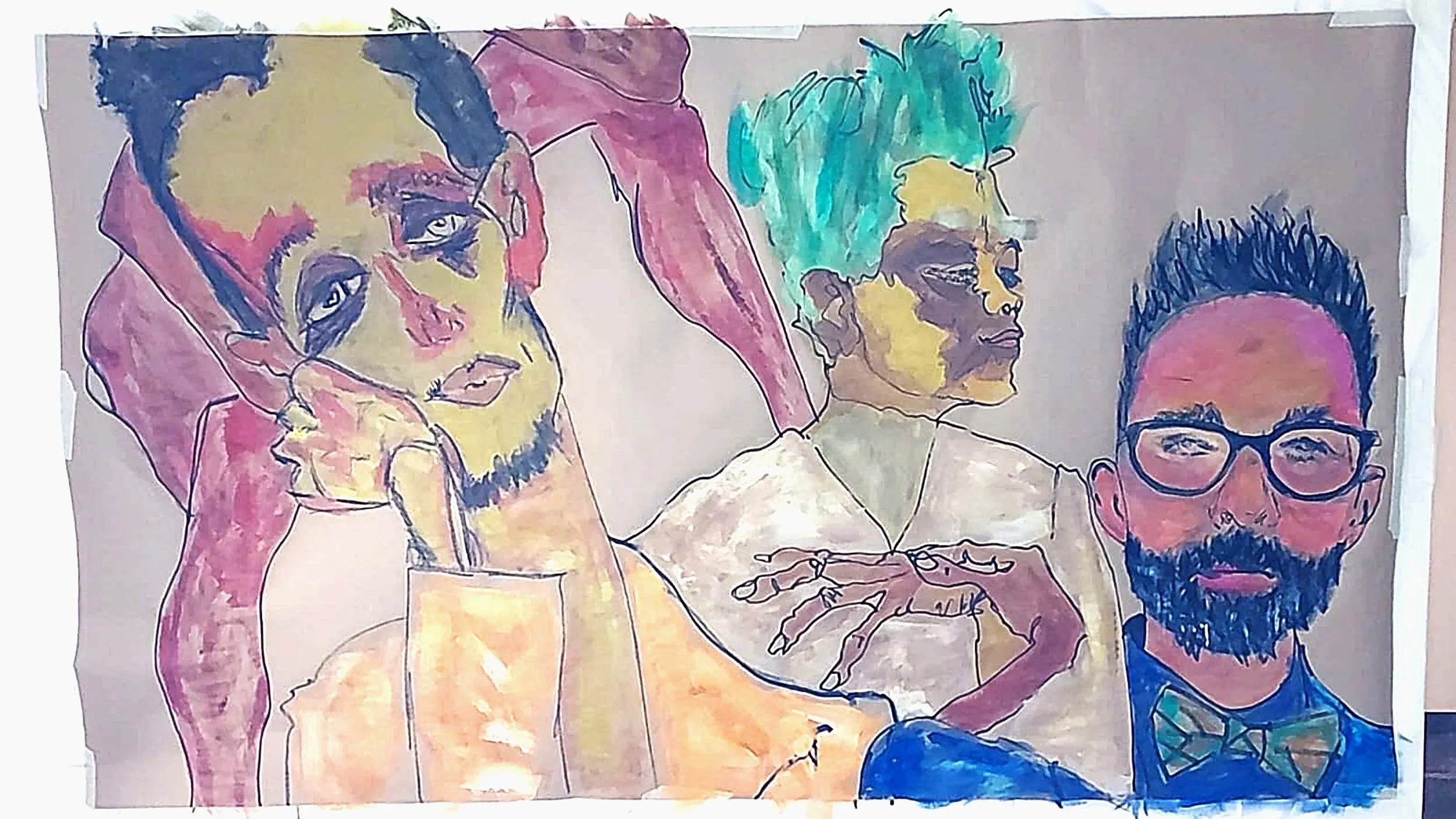 PANEL PORTRAIT — portrait broken into sections to test alignment and separation