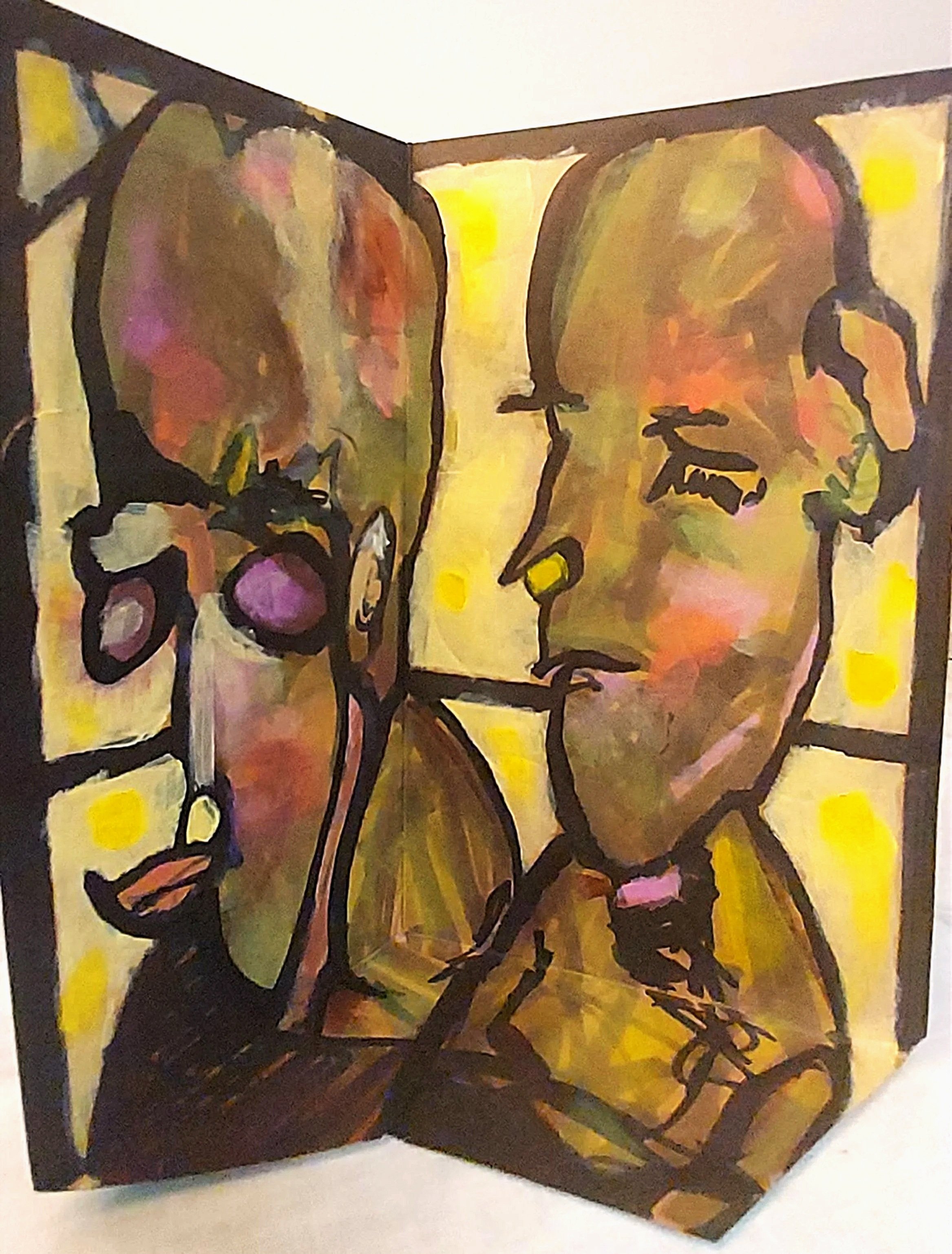 HINGED FACES — two faces joined at the edge, testing rotation and connection