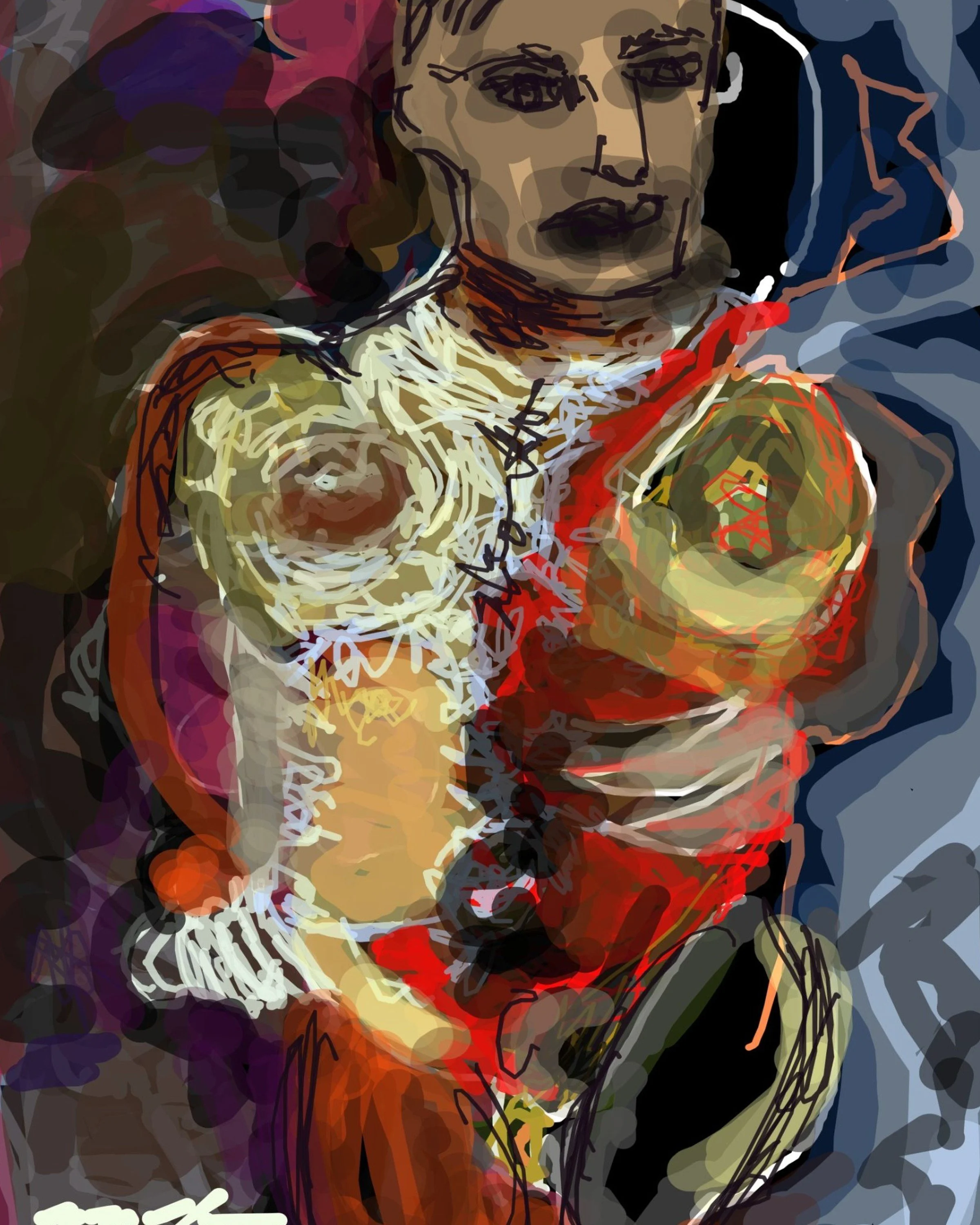 COLLECTIVE— figures overlap until identity blurs