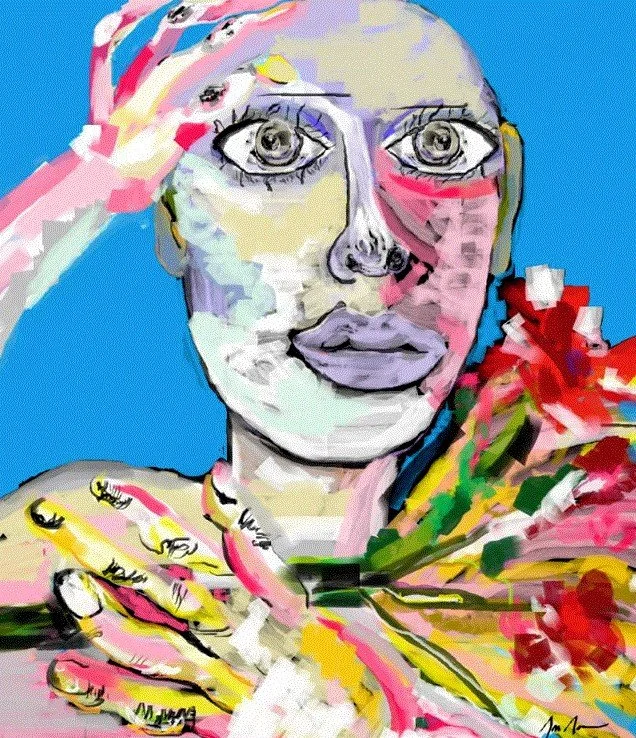 GIRL WITH FLOWERS — care made visible