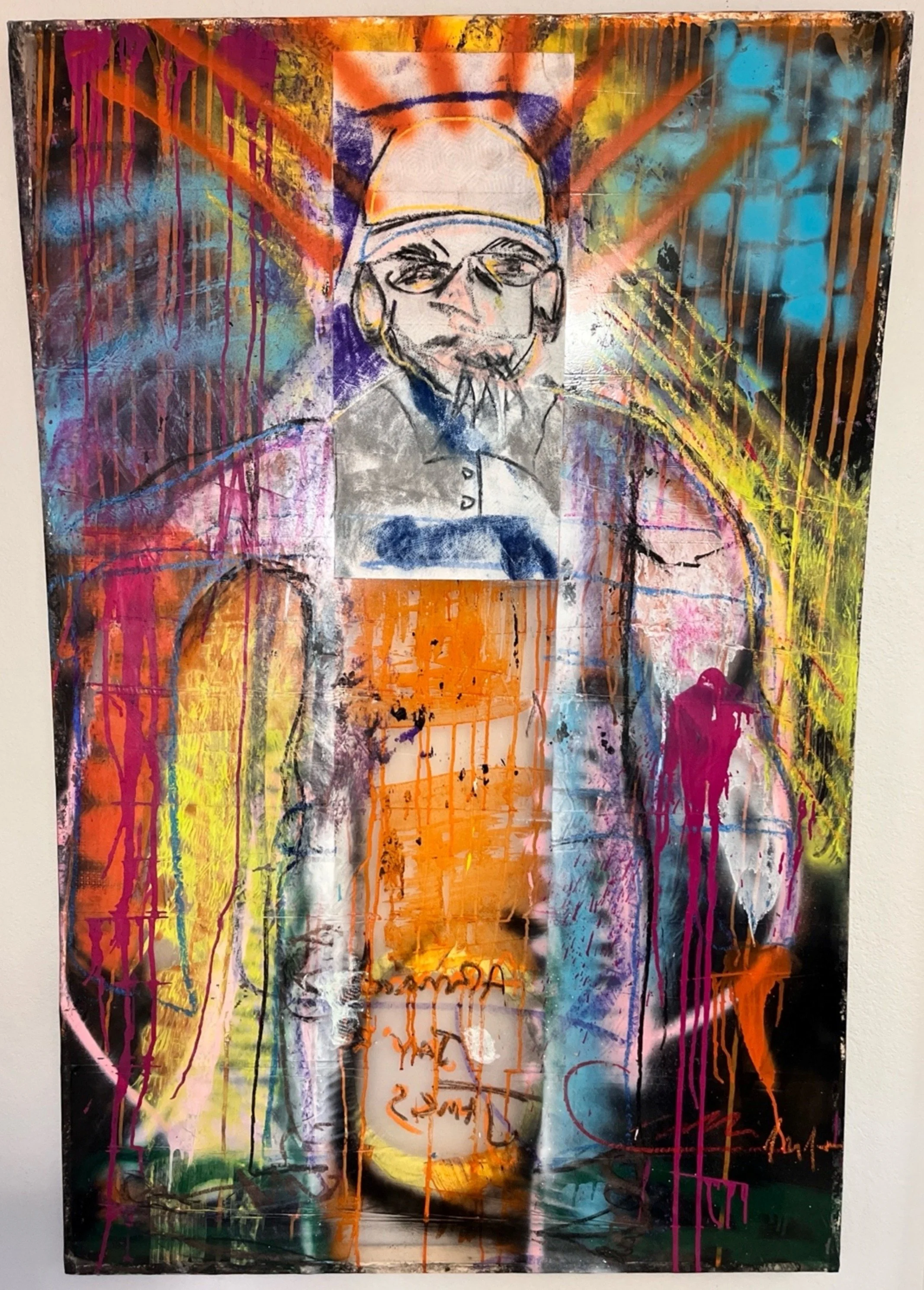 MANO PRESTADA — a figure defined by gesture rather than structure