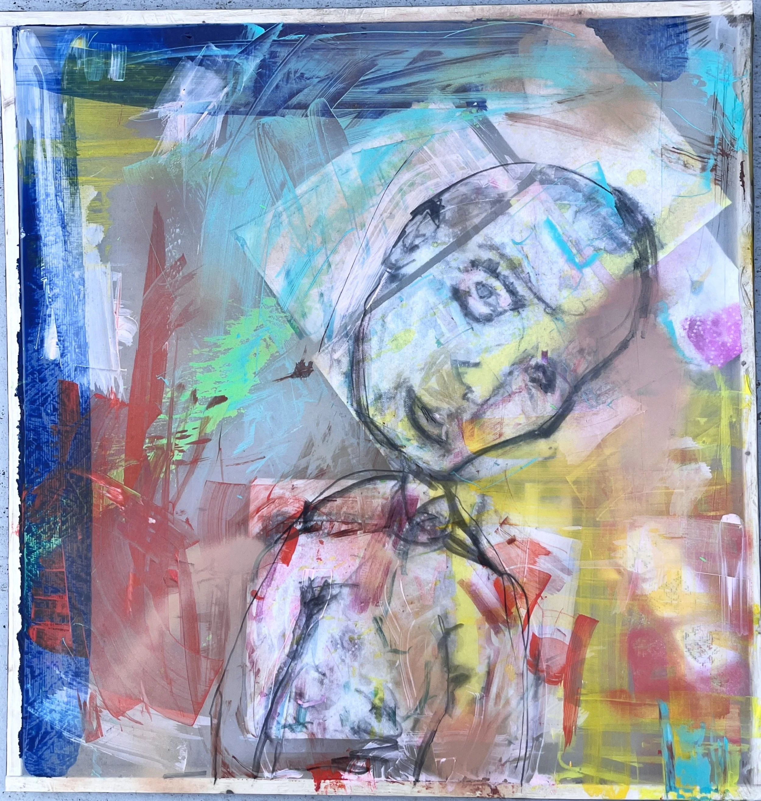 CONTAINED WITHIN — a figure pressed inward by accumulated layers