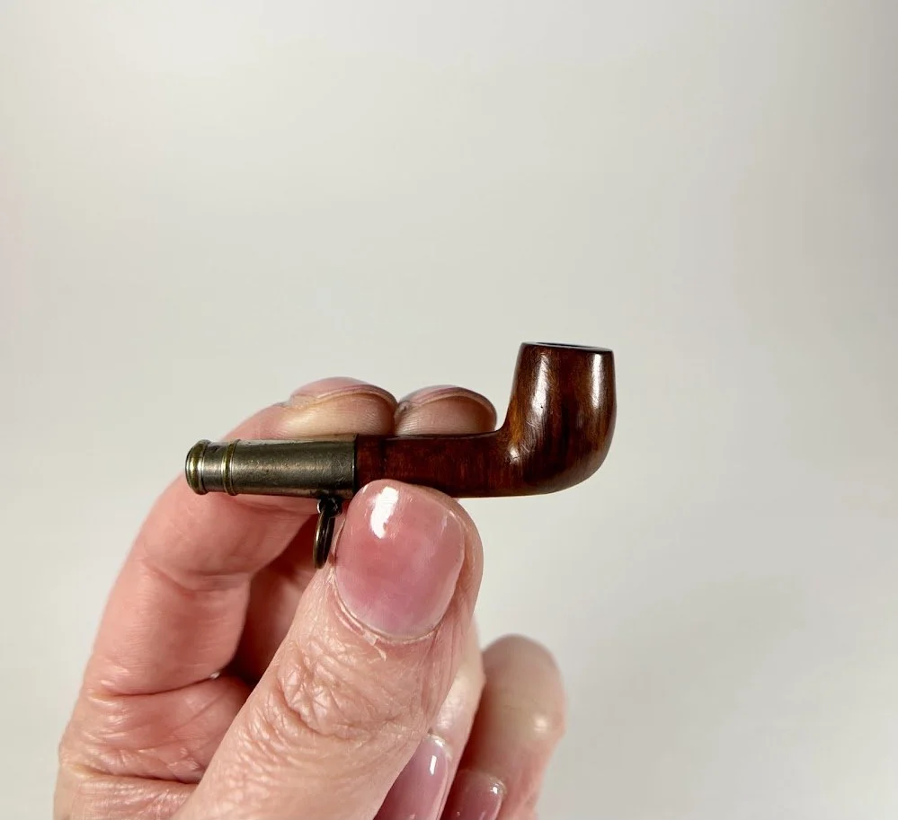 Late Victorian Novelty Pipe Telescopic Pencil Fob
