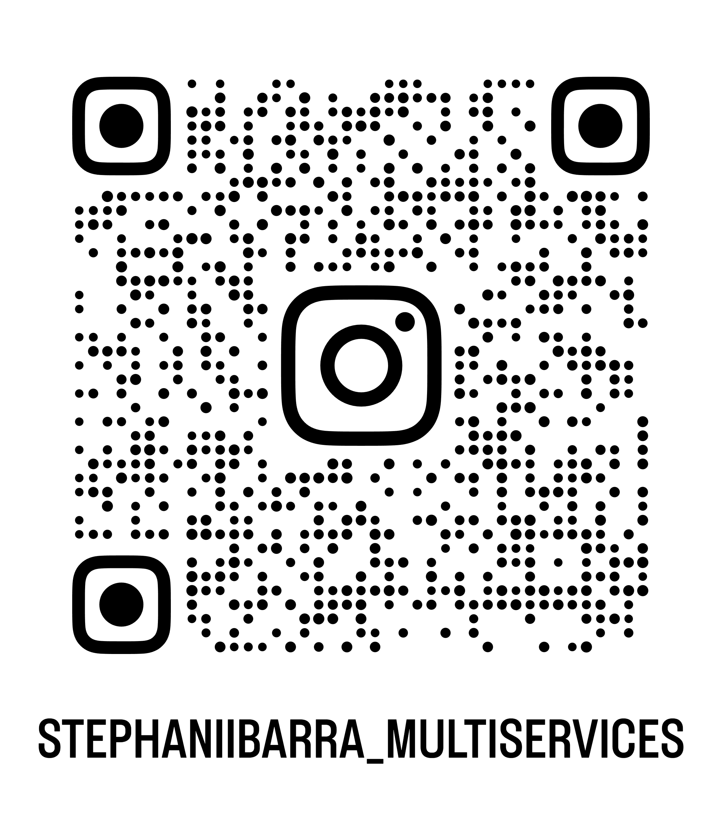QR code with the text 'STEPHANIBARRA_MULTISERVICES' underneath.