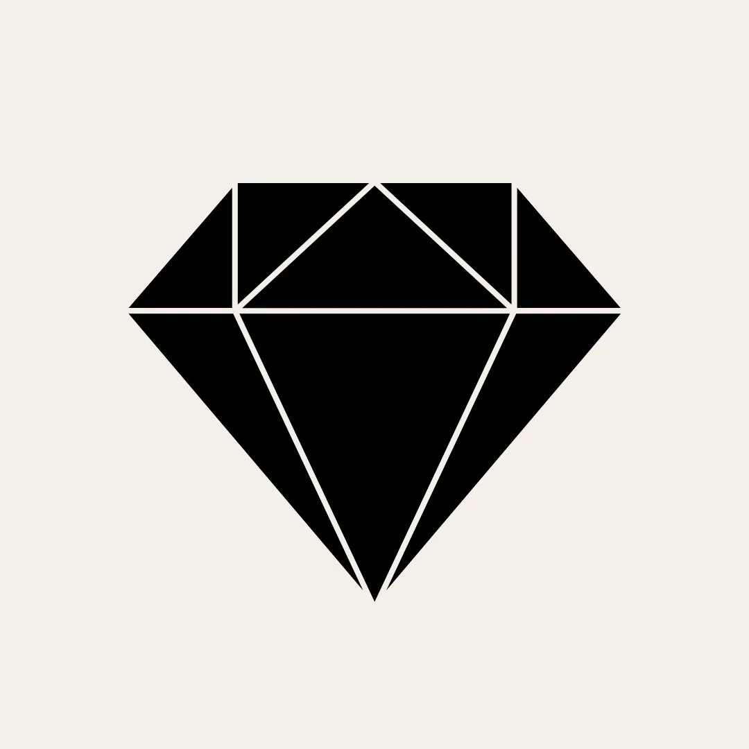 Black diamond graphic on a light background.