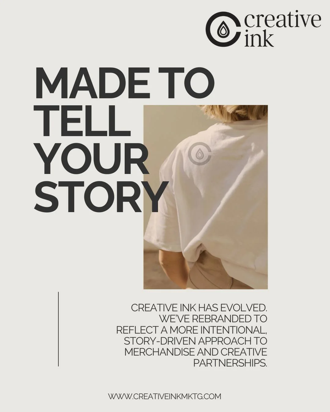 Creative Ink has evolved. We&rsquo;ve rebranded to reflect a more intentional, story-driven approach to merchandise and creative partnerships. We&rsquo;d love to partner with you.