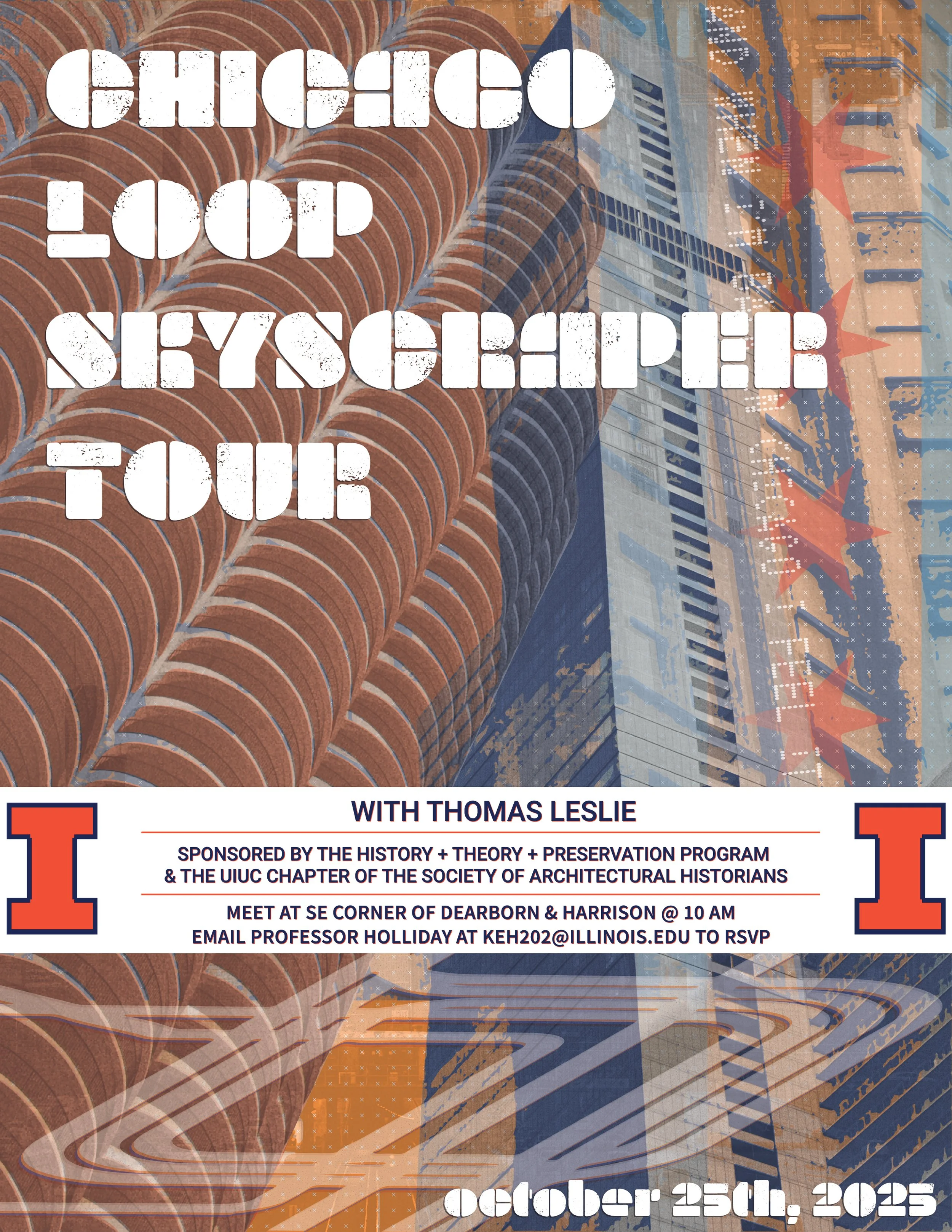 Poster for a Chicago Loop Skyscraper Tour with Thomas Leslie