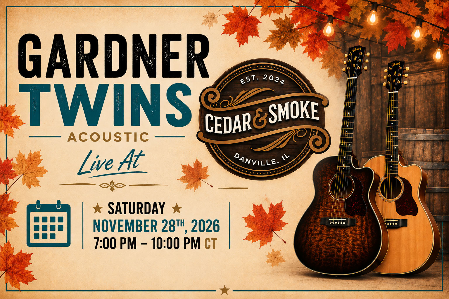 Live @ Cedar and Smoke in Danville