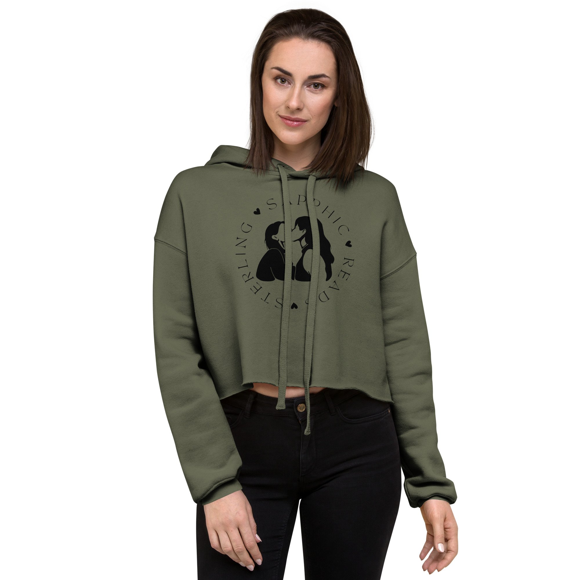Sterling Sapphic Reads Crop Hoodie