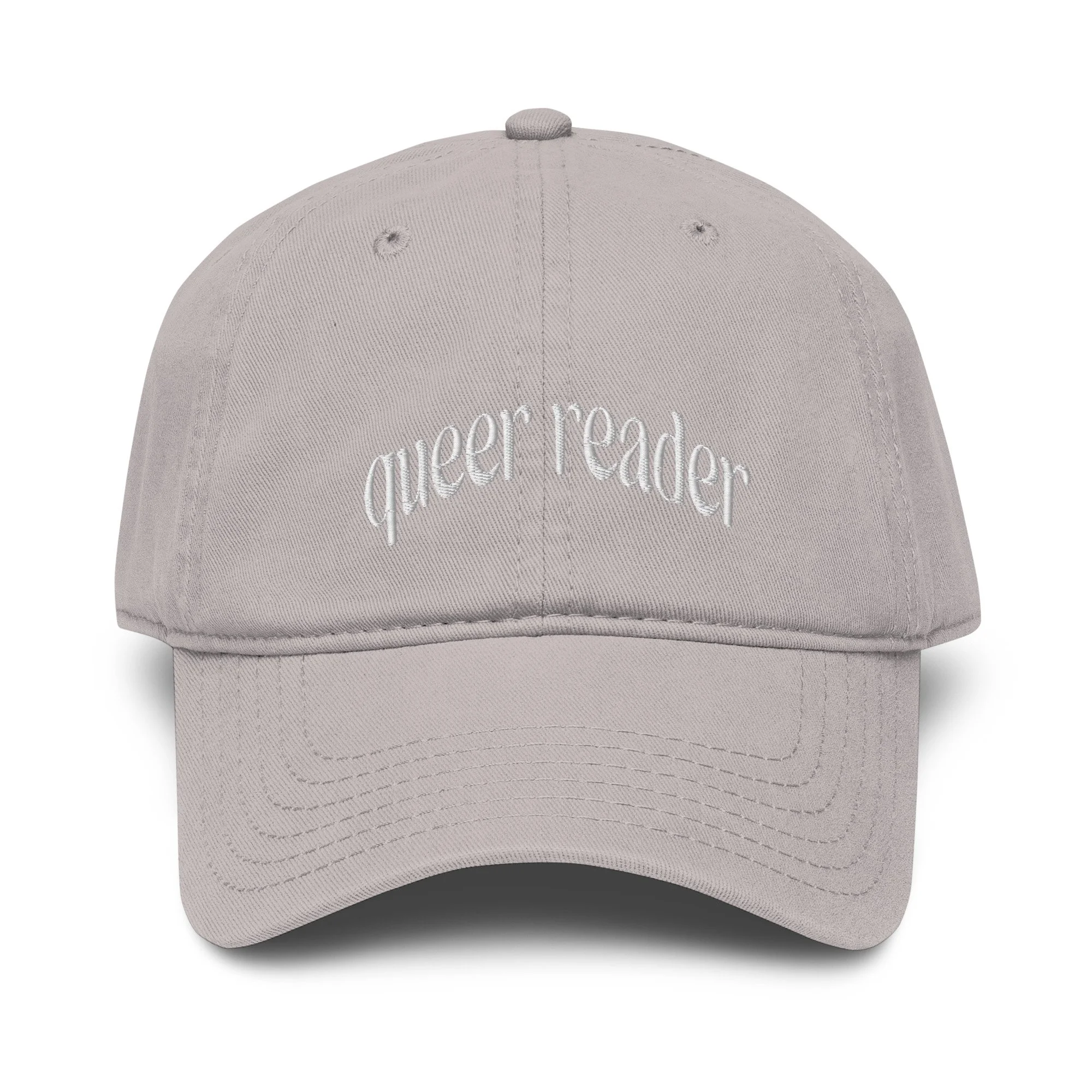 Queer Reader Garment Washed Baseball Cap