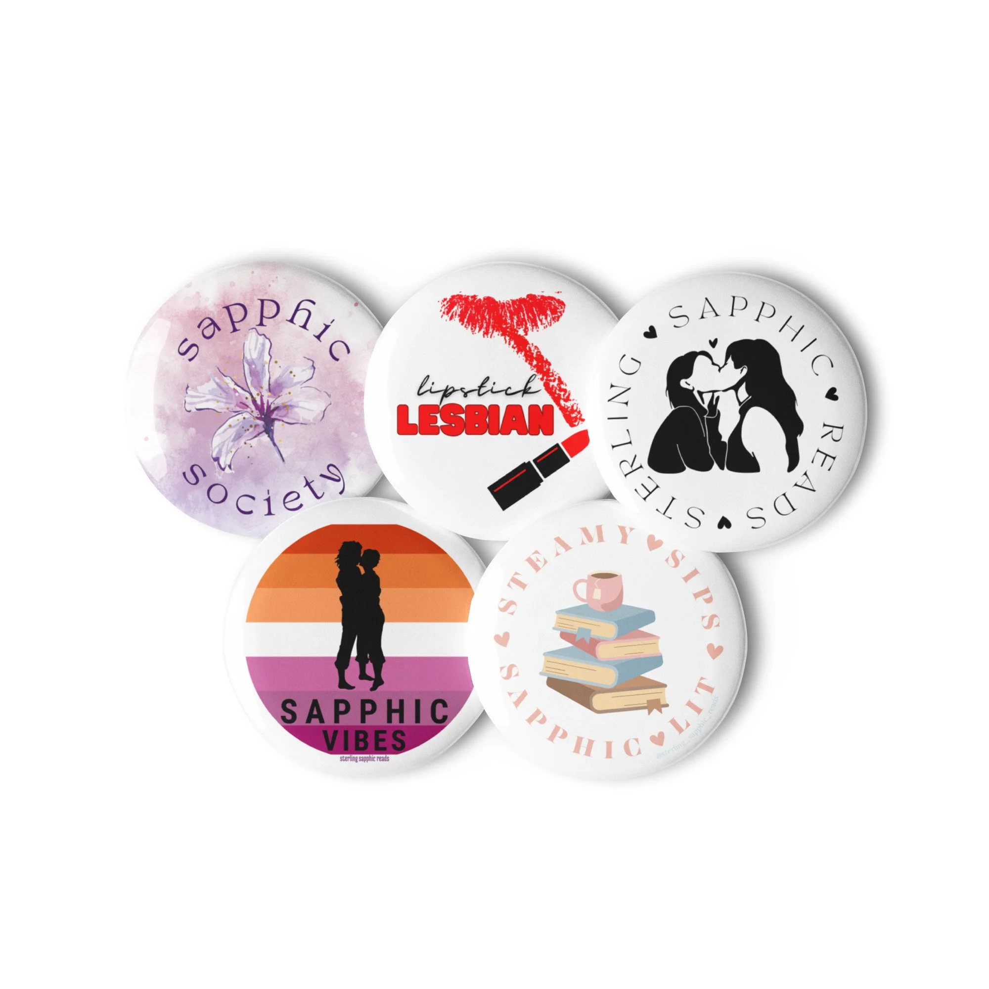 Sapphic Pin Buttons Set