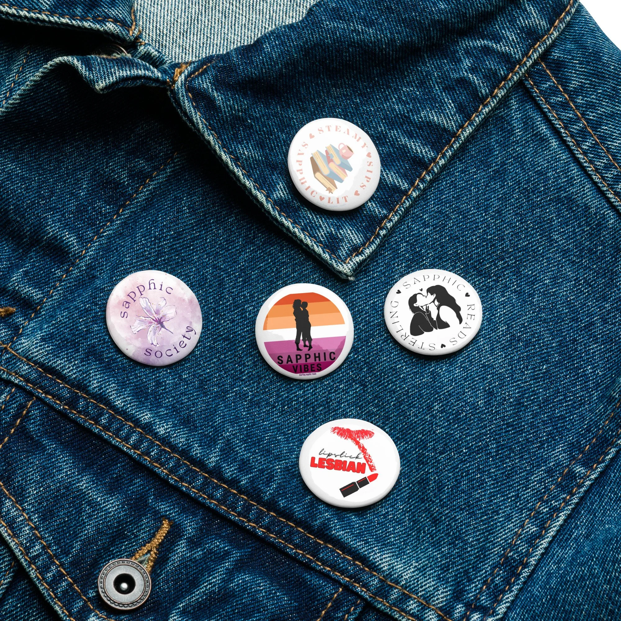 Sapphic Pin Buttons Set