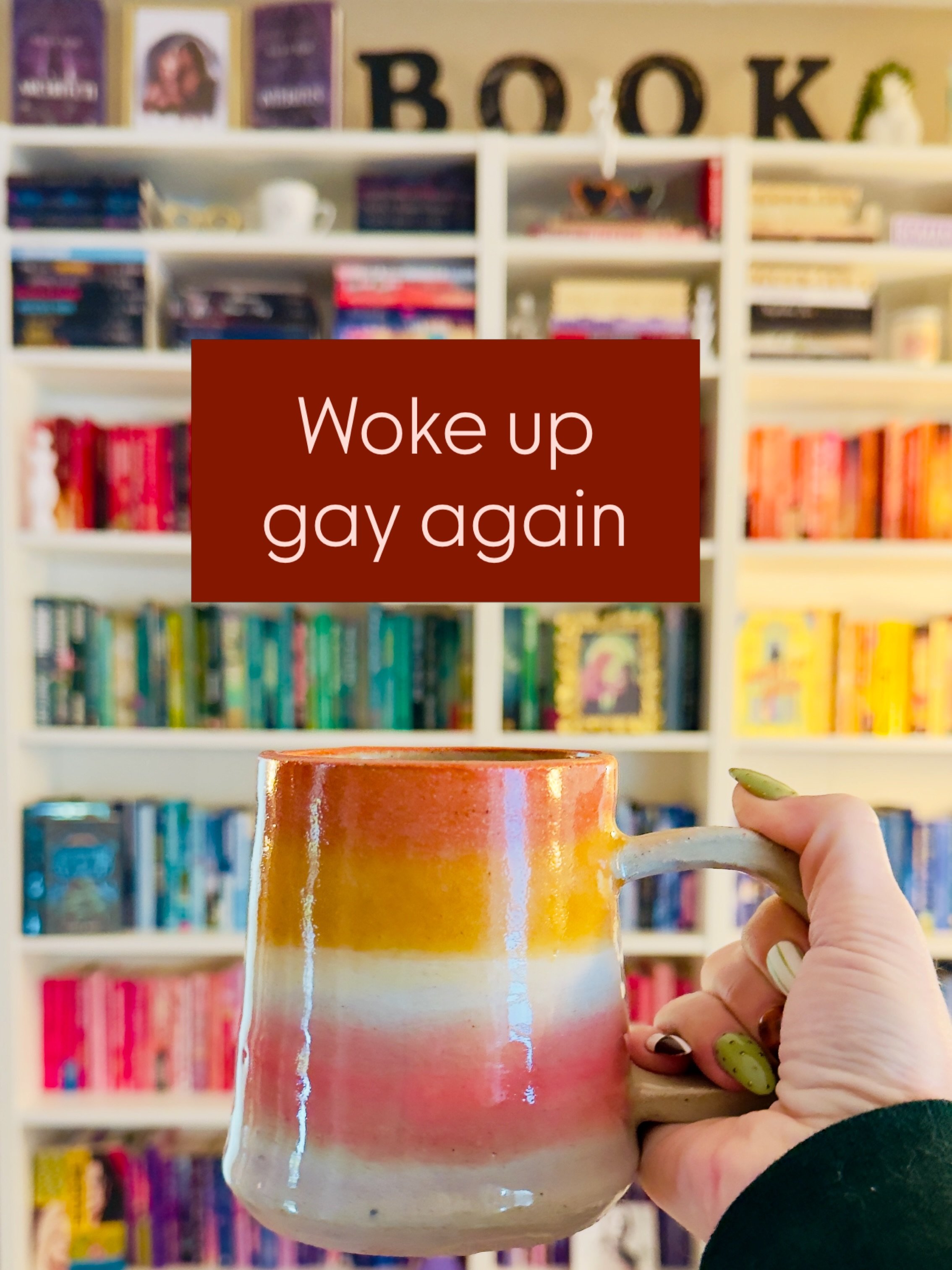 You&rsquo;ll never guess what happened this morning. ☕️

I woke up gay again. I have to say&hellip;. It might be my favorite thing about today. That I get to kiss this beautiful creature every day makes every day special. I get to love her and choose