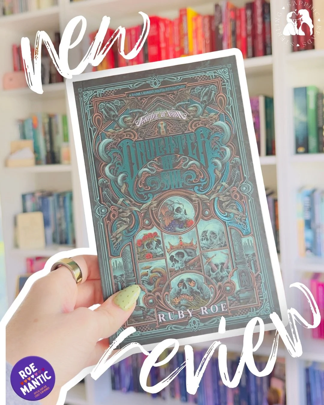 ✨️ New ARC Review ✨️
📚 Daughter of Sin
✍️ Ruby Roe

BAAAABES. Ruby Roe keeps sapphics FED. 🖤🍽️
A saint. A sinner. Fifty years of exile. A vampire fixer, a fae assassin, and a city on the edge of war. Vampire x fae. Captor x captive. Second chance.