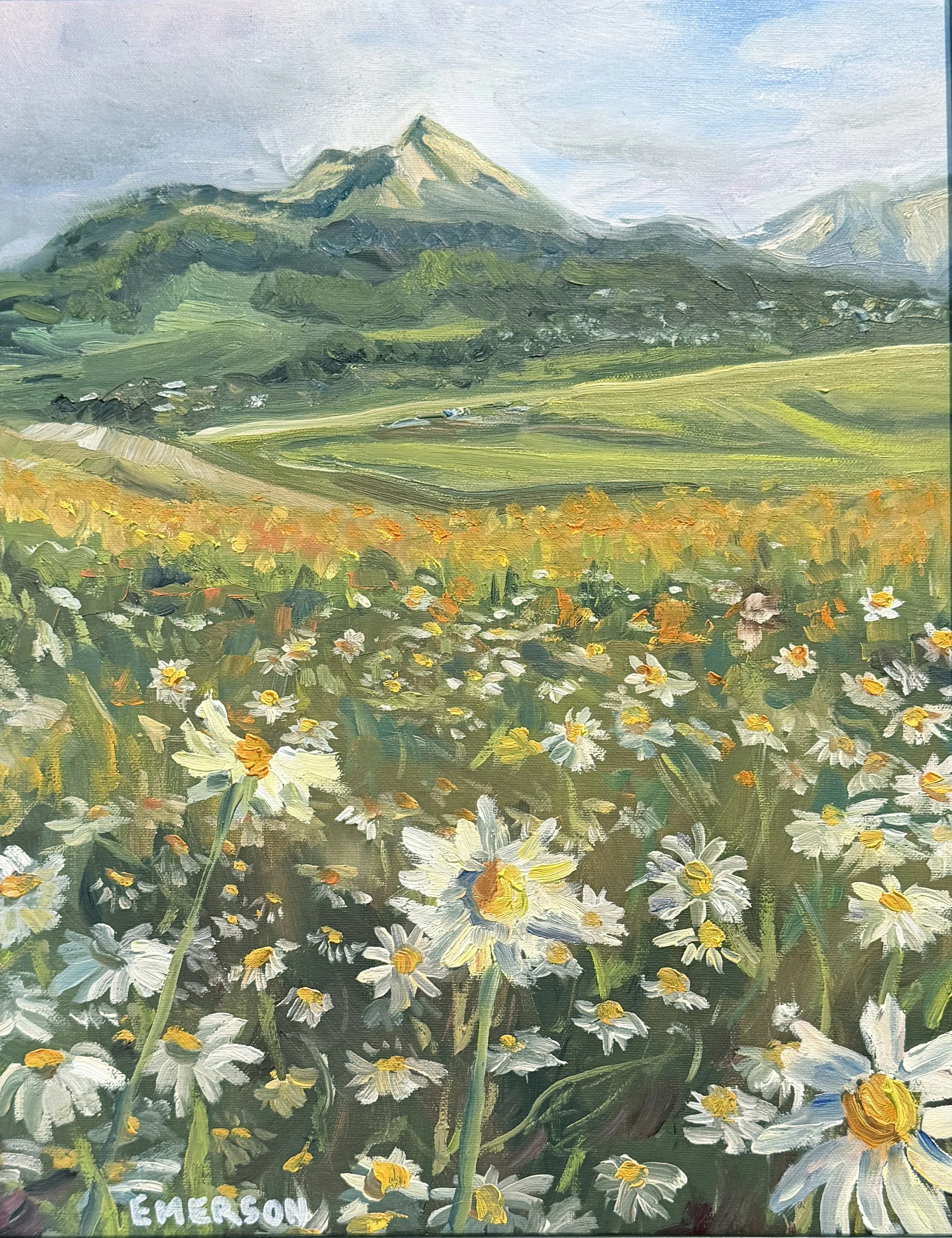 SOLD, "View from Snodgrass (Crested Butte)" 11x14 oil on panel, framed
