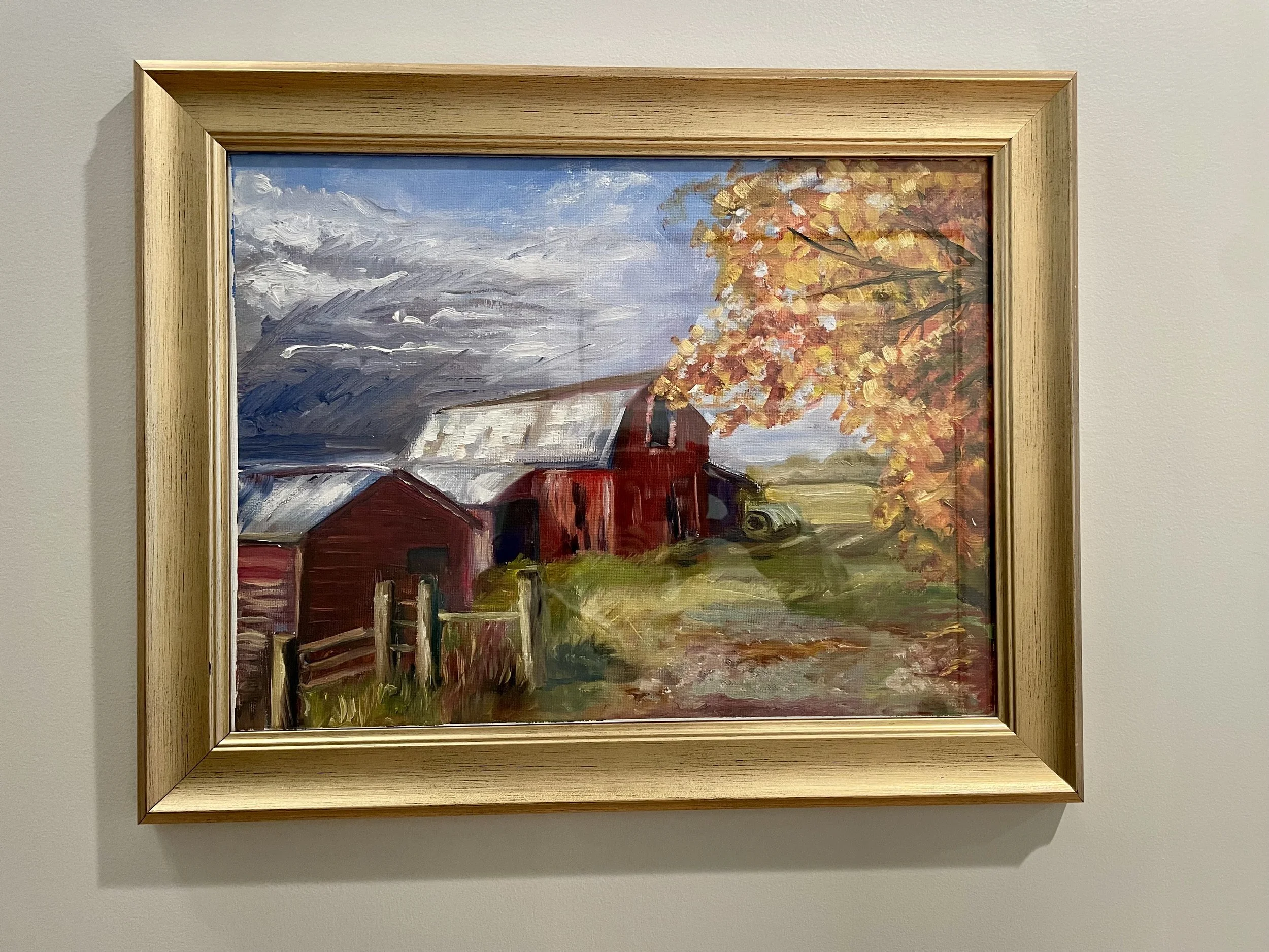 SOLD "September Storm" 20x16, oil on unmounted canvas. 