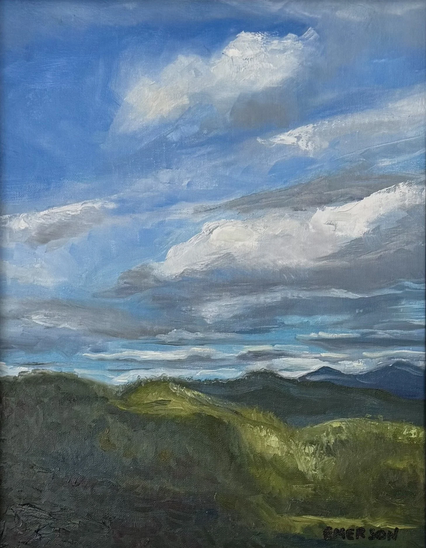 AVAILABLE, "Afternoon Drive on the BRP" 11x14, framed, $220