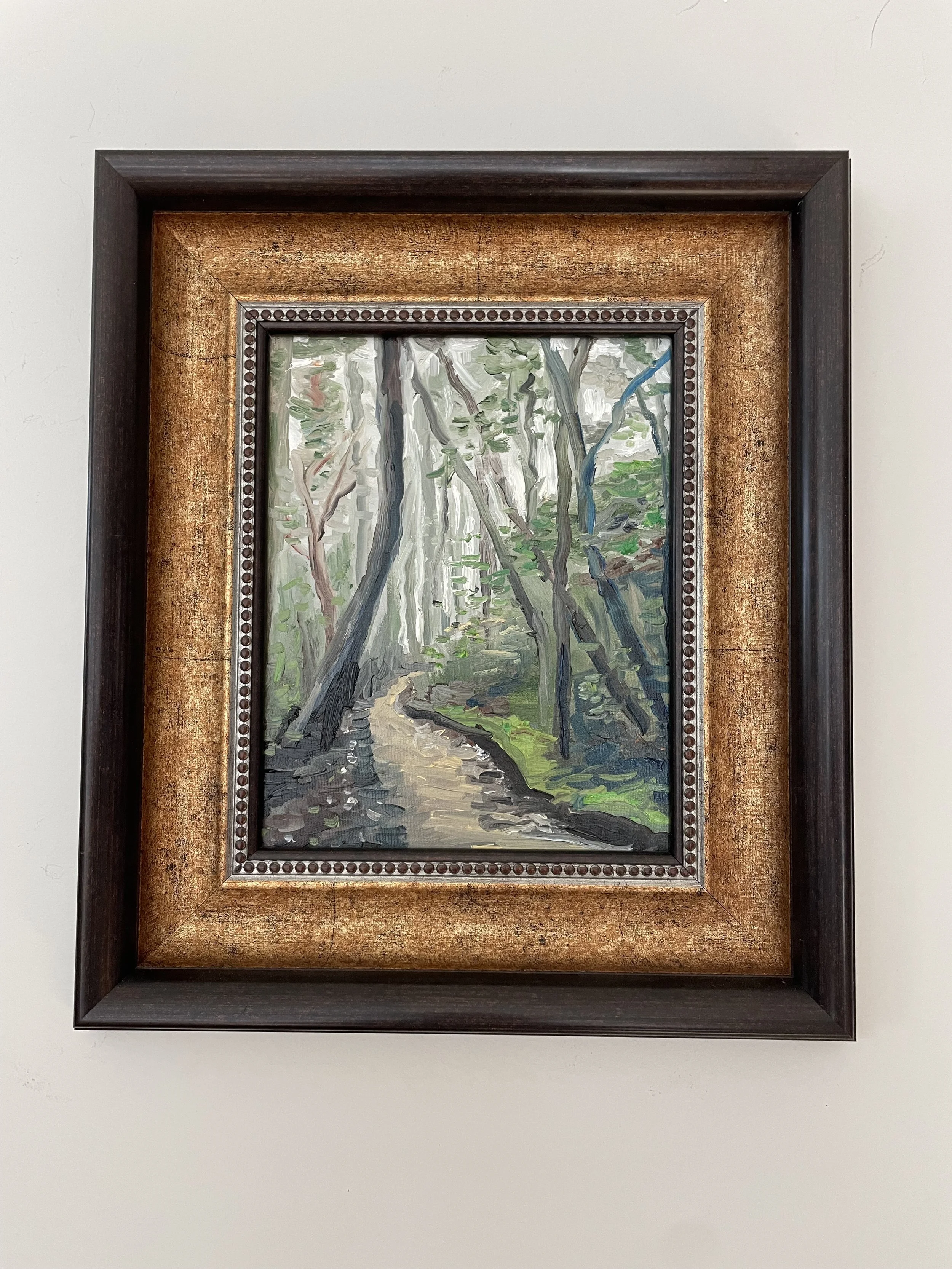 AVAILABLE, "Into the Old Ones" 8x10 oil on linen panel, framed. $100
