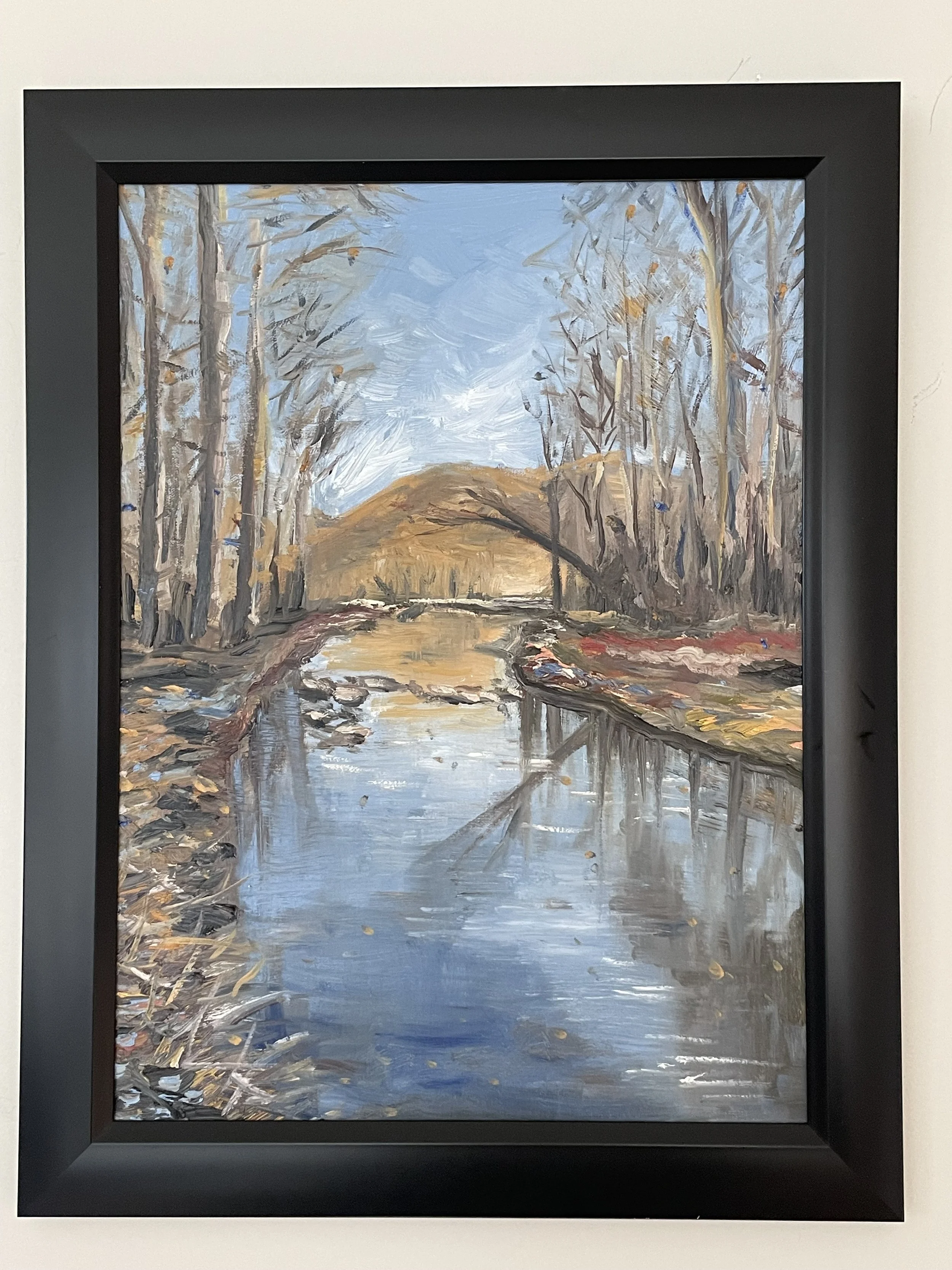 AVAILABLE, "Mills River Blues", 12x16 Framed, $120