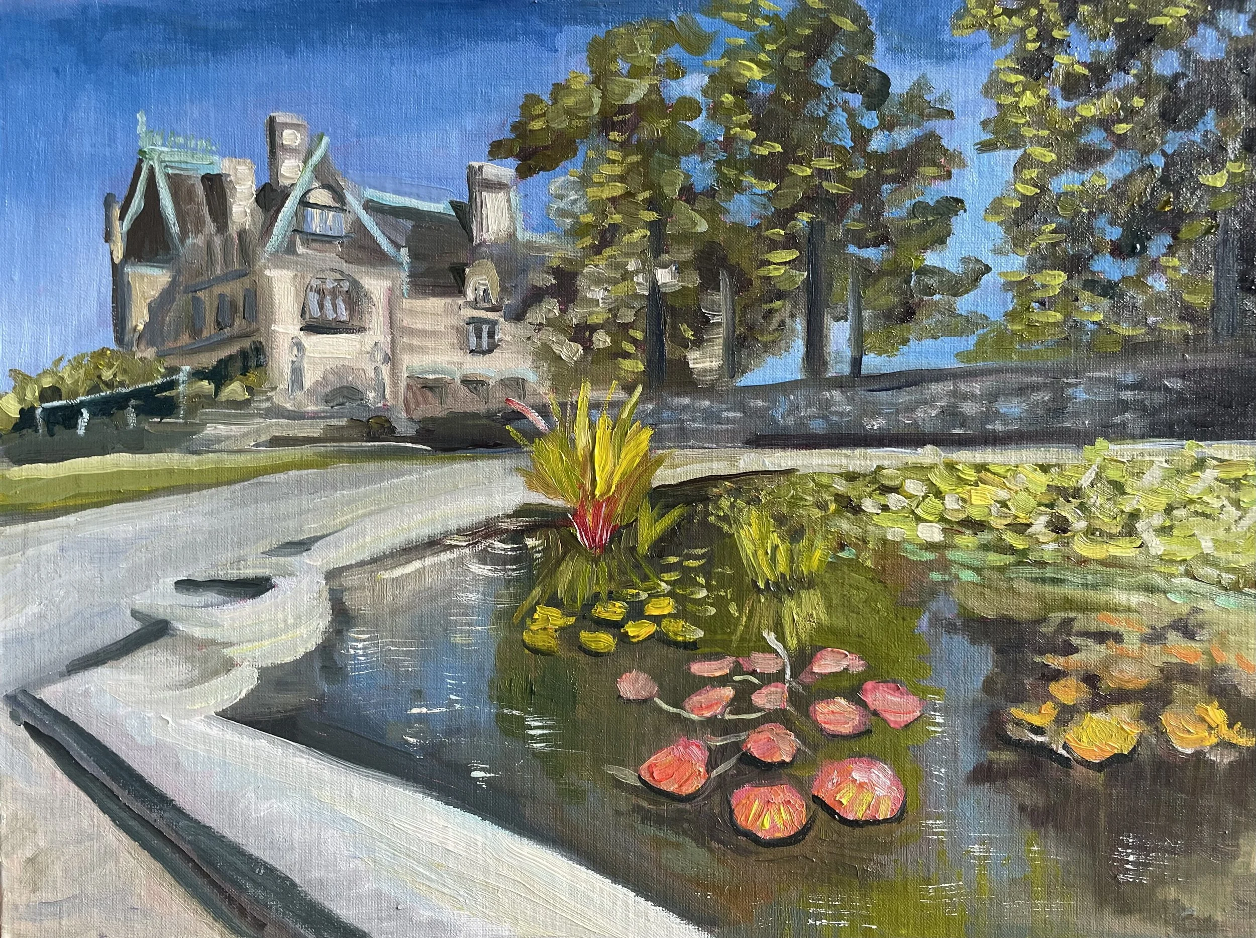 "Biltmore Lilies" 16x12 oil on linen panel