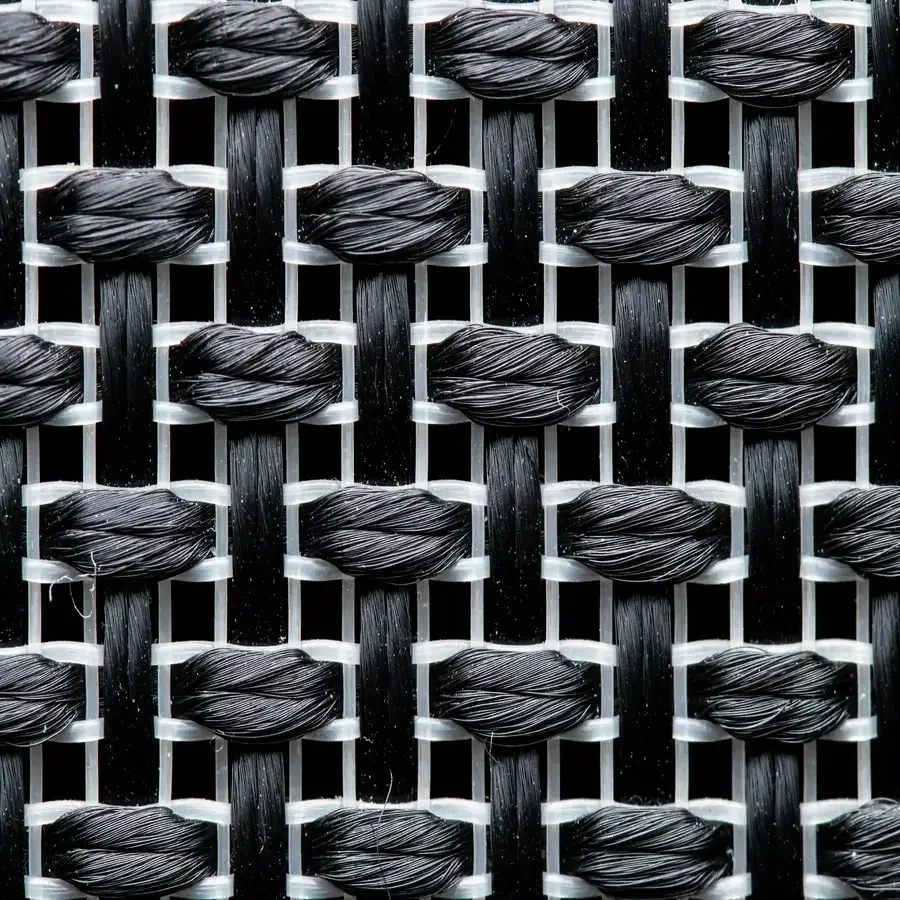 Close-up of carbon fiber composite used in advanced industrial applications