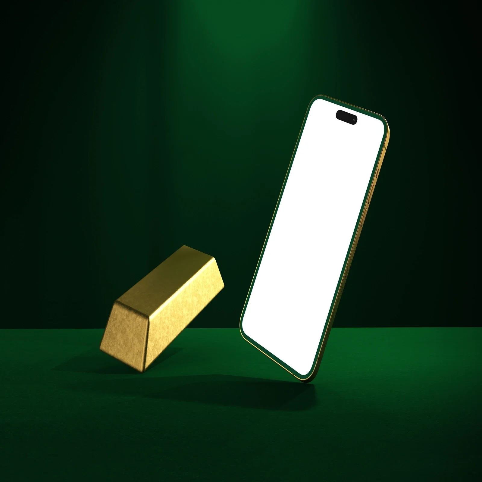 Physical gold beside digital money, highlighting the enduring value of gold in a digital financial world