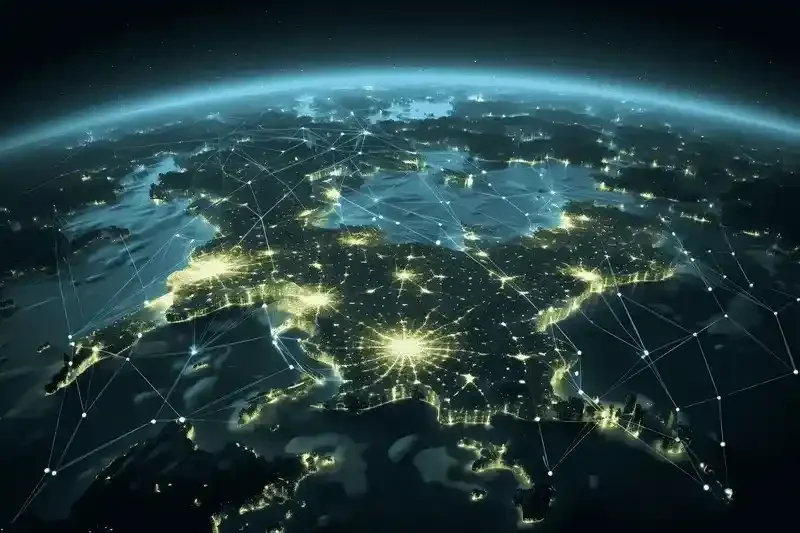 Global trade and industrial infrastructure illustrating geopolitical risk, tariffs and energy market disruption