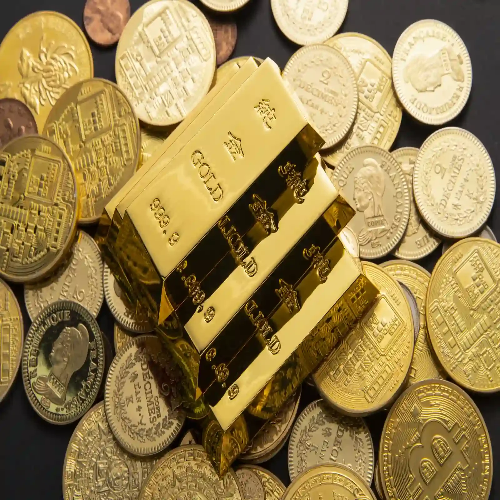 Gold bar emerging through cracked concrete, symbolising resilience and value amid global economic uncertainty