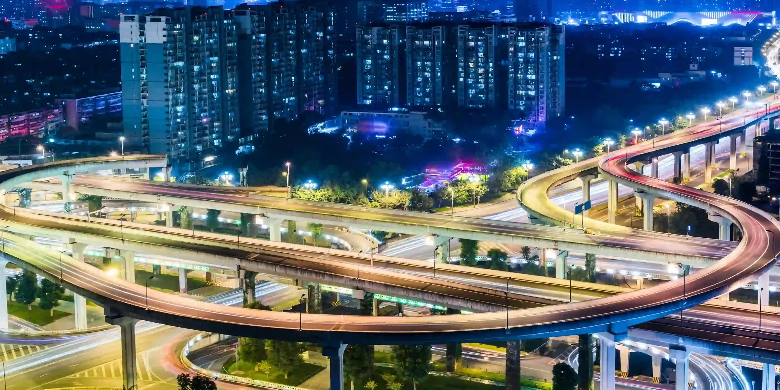 South Korean industrial infrastructure and export economy at night