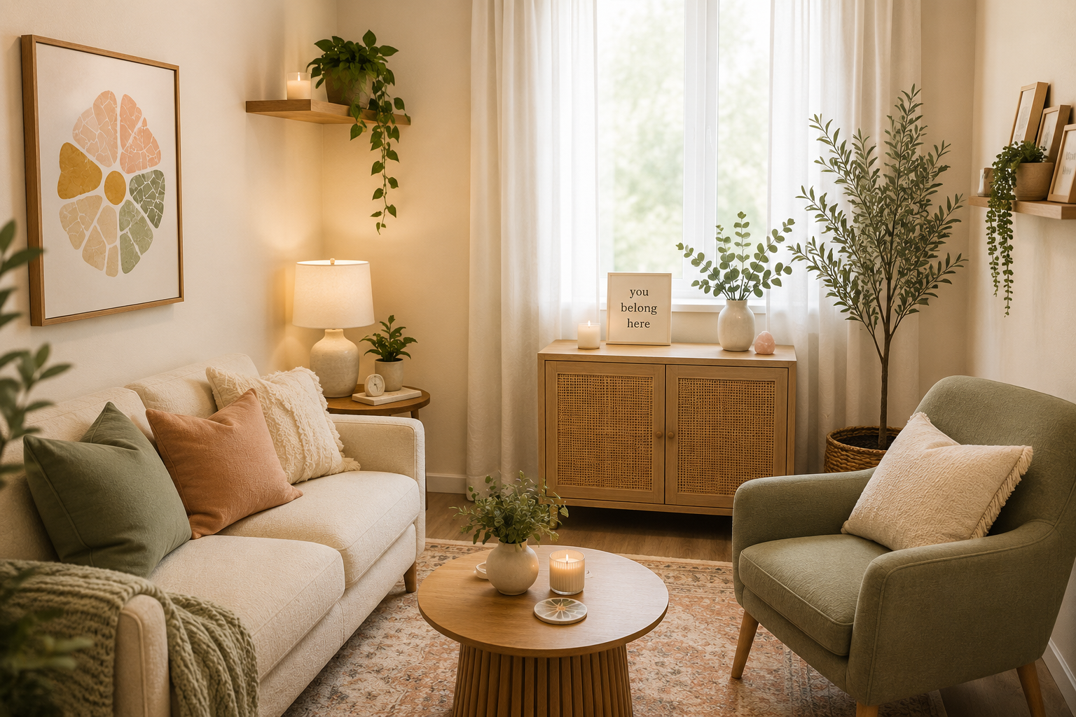 cozy therapy office