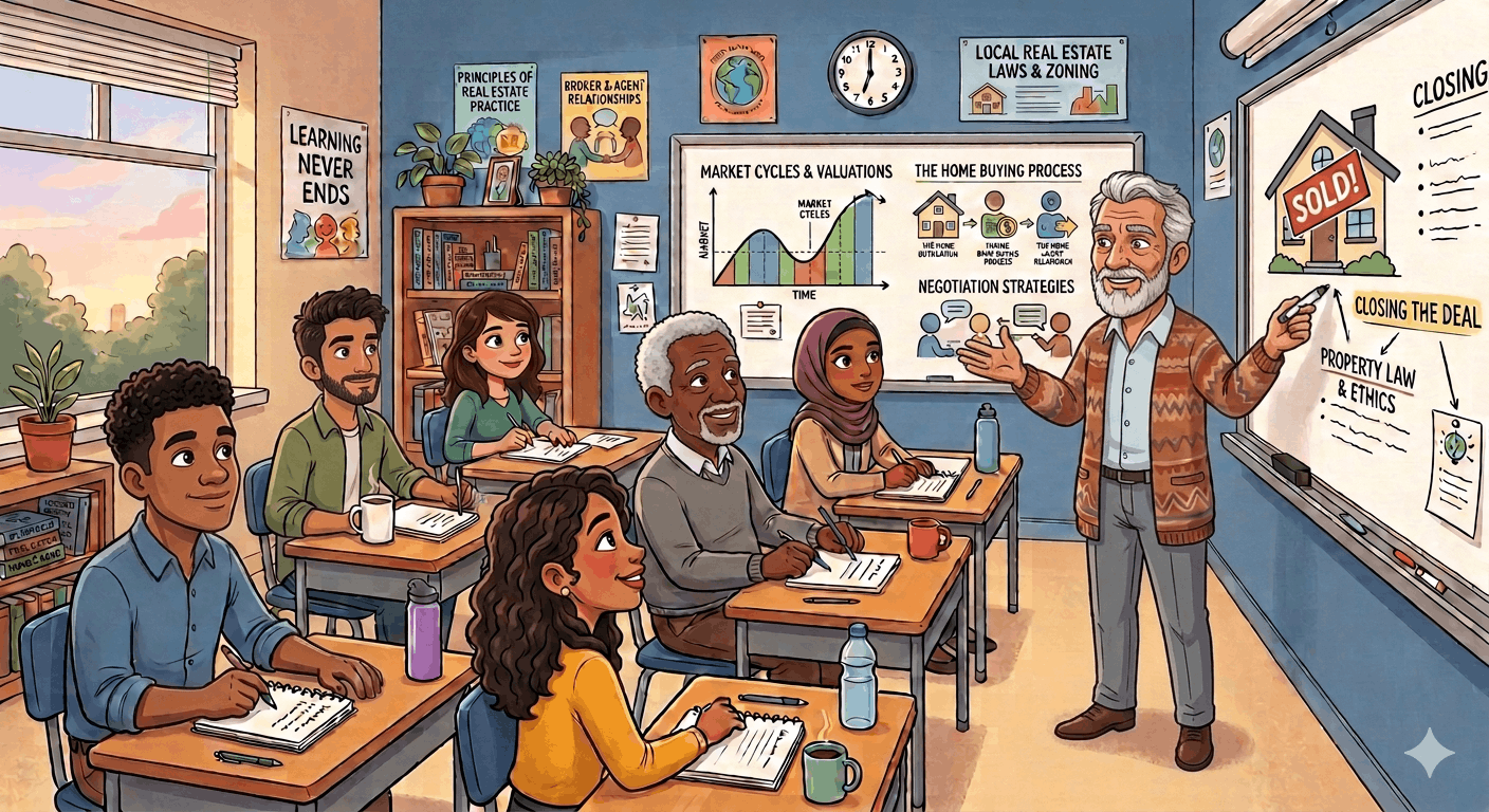 real estate licensing process step 1 classroom